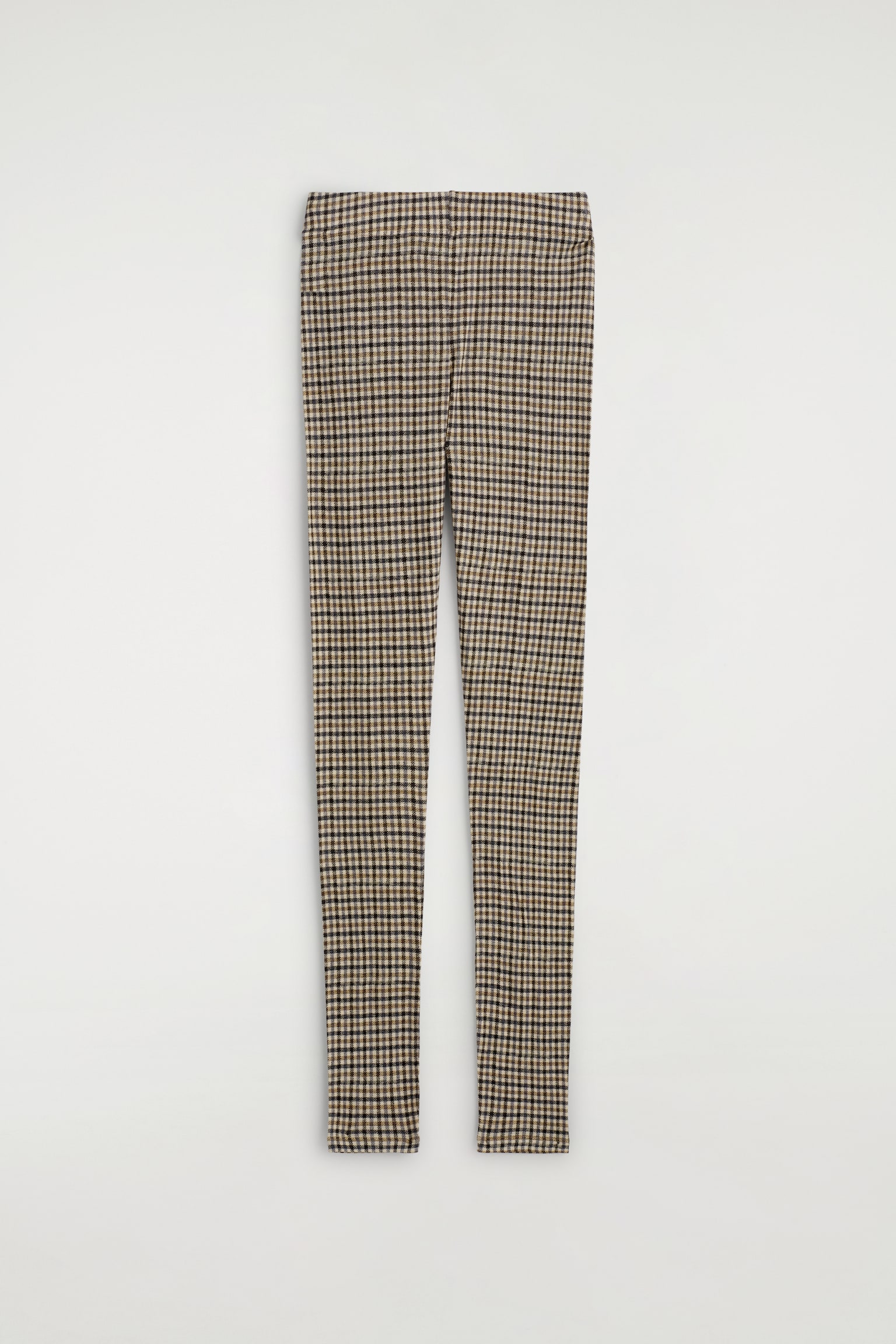 LEGGINGS DE LANA MERINO - BEIGE/CUADROS - 2