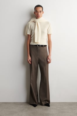 PURE CASHMERE T-SHIRT — CREAM 2