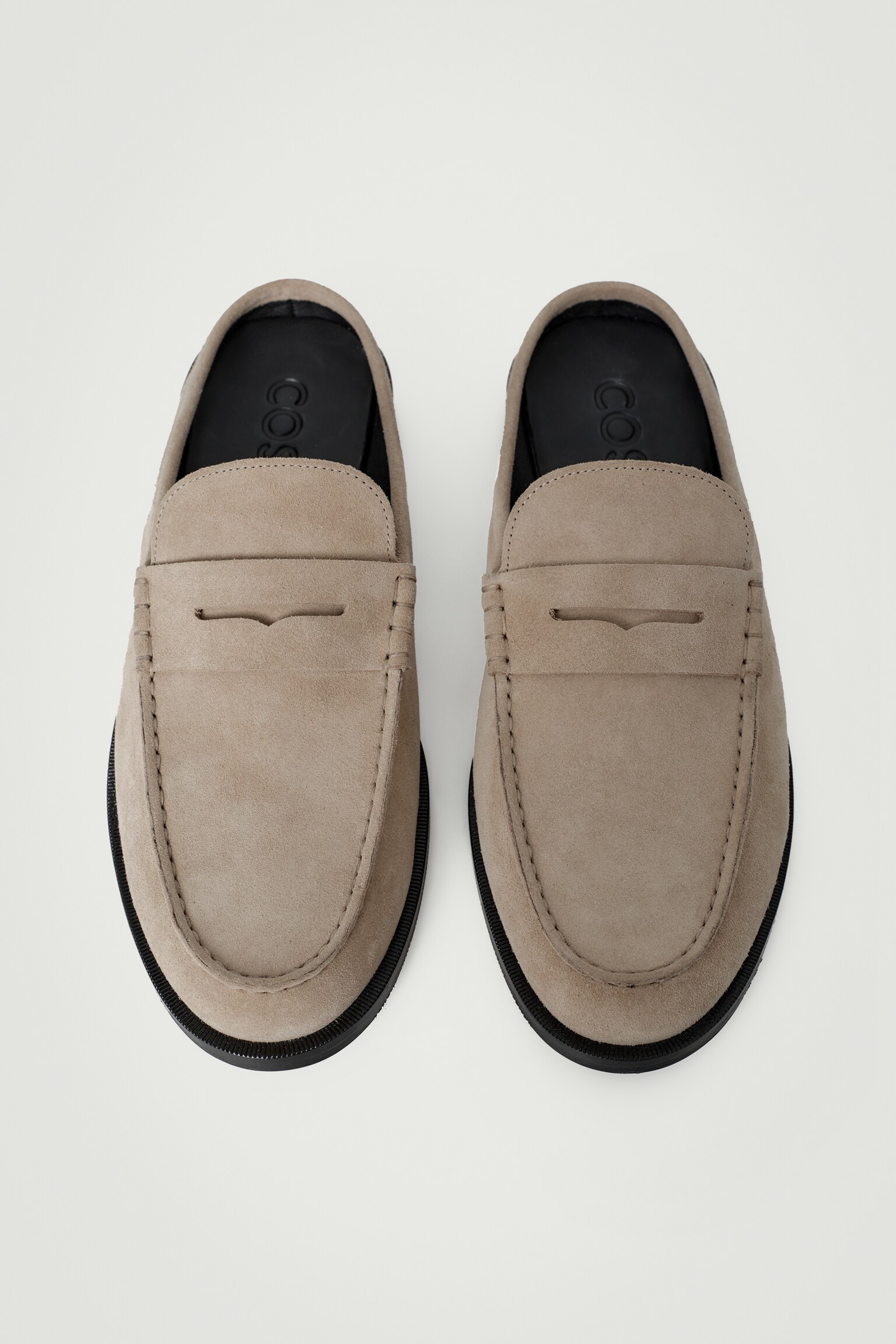 MULES MOCASÍN DE ANTE - TOPO CLARO - 3