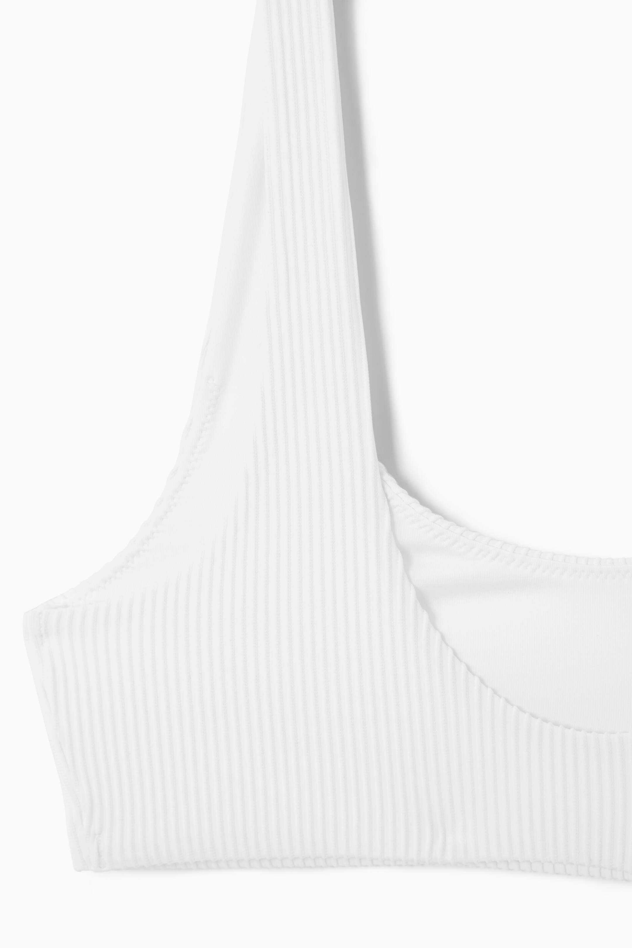 View larger image: SCOOP-NECK RIBBED BIKINI TOP - WHITE - Ladies | H&M GB 3