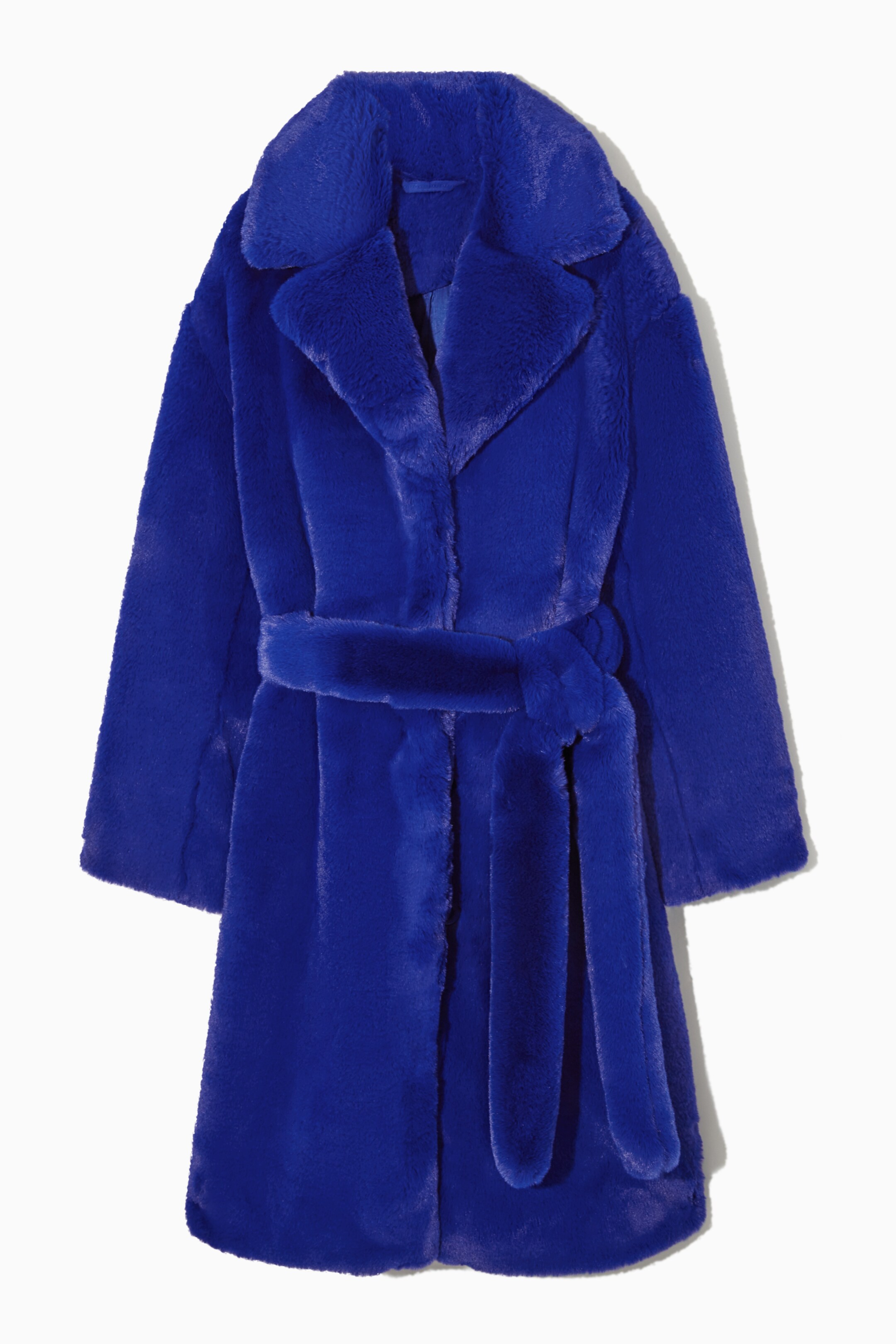Agrandir l'image: MANTEAU CEINTURÉ IMITATION FOURRURE - BLEU CLAIR - FEMME | H&M CH 1