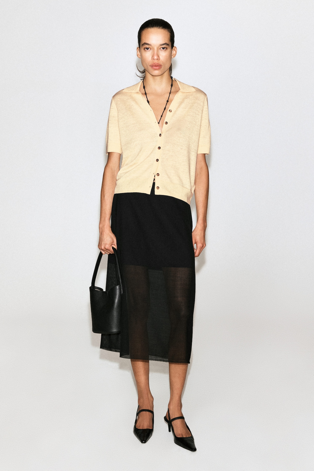PARADIGM MICRO TOTE BAG - LEATHER — BLACK
