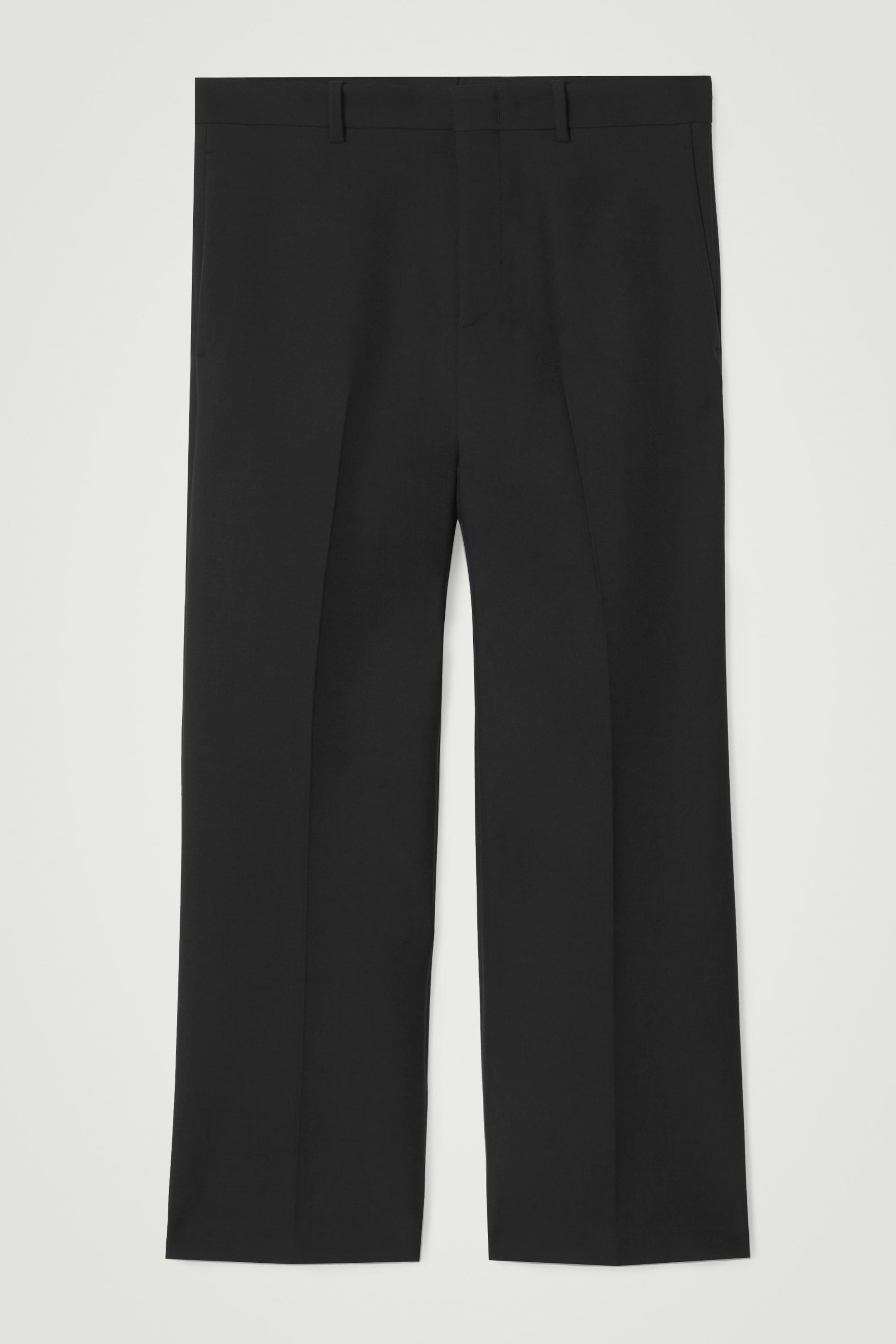 PANTALÓN ACAMPANADO CROPPED DE MEZCLA DE LANA