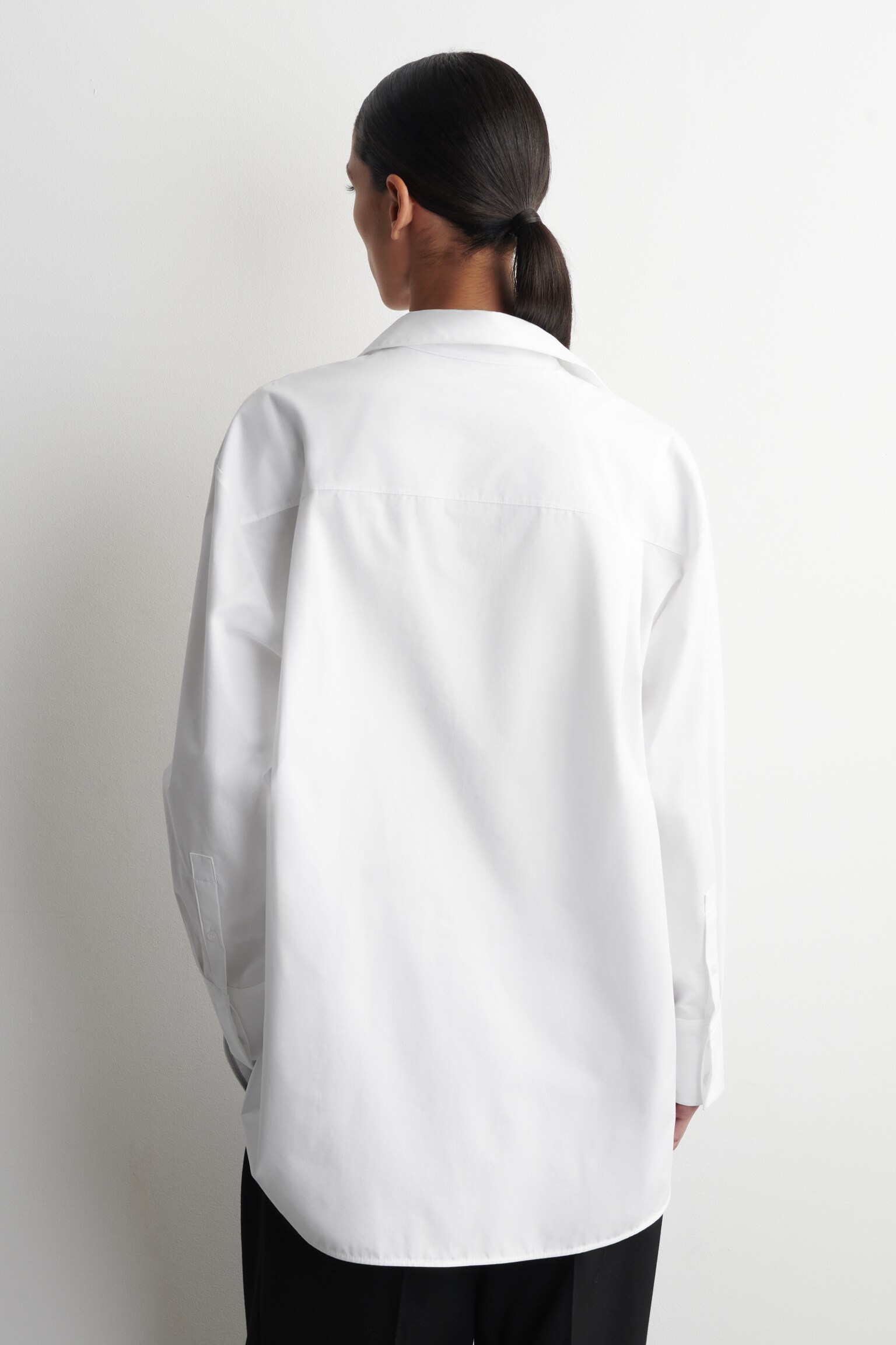 CHEMISE HABILLÉE EN COTON - BLANC/BLEU MARINE - 6