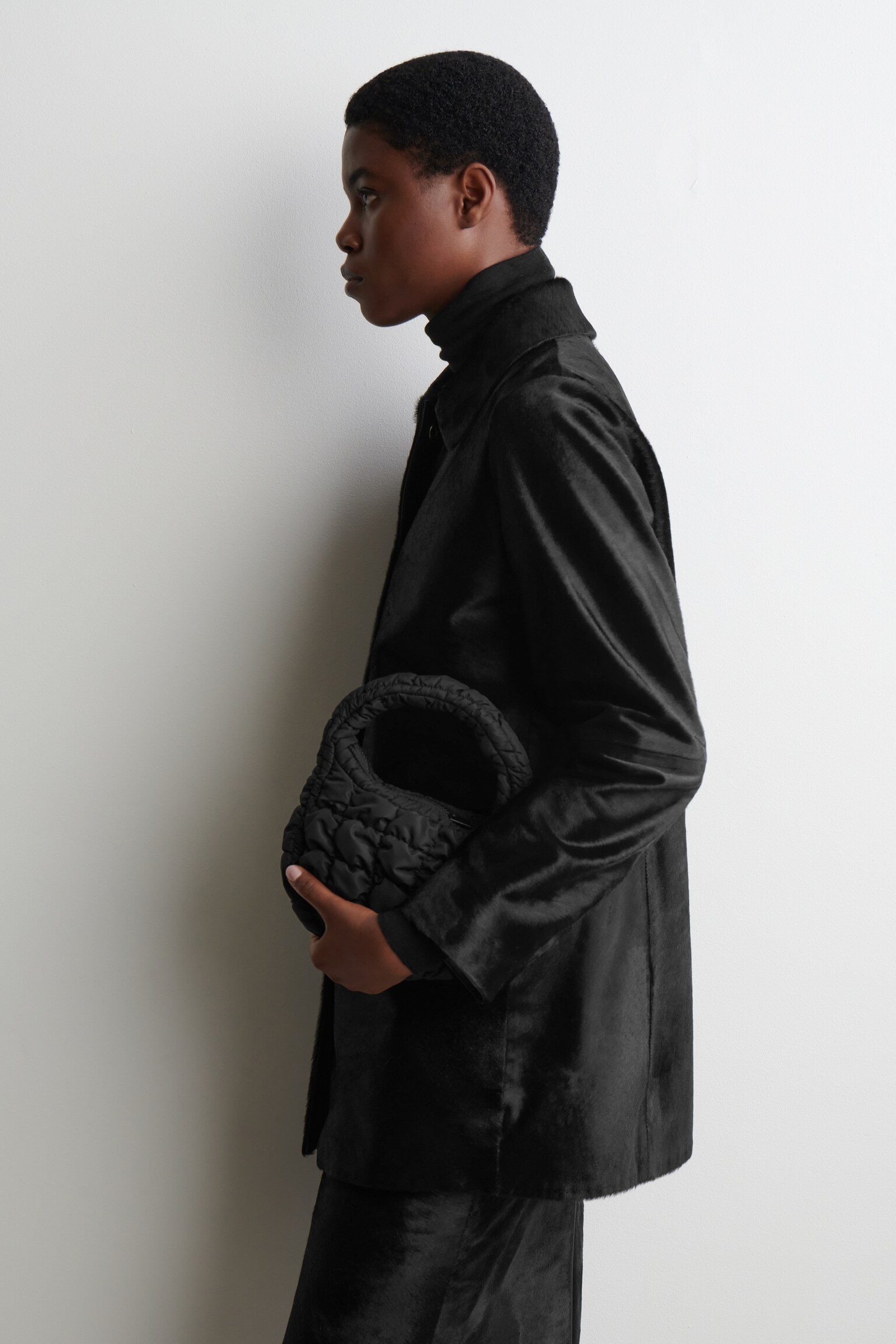 BOLSO ACOLCHADO MICRO - NEGRO/CRUDO
