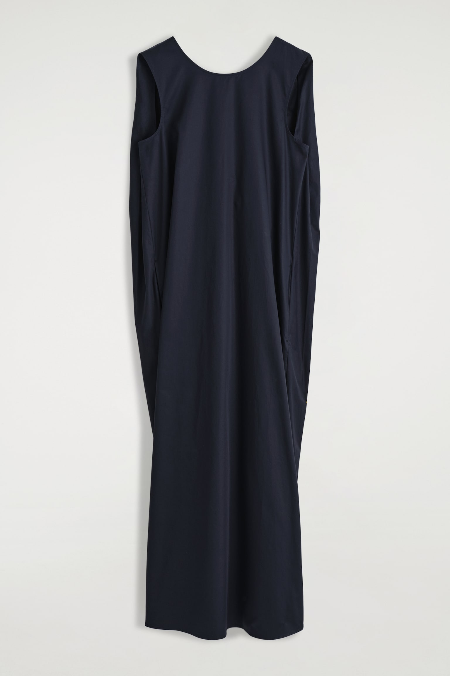 VESTIDO MIDI DE ALGODÓN CON ESPALDA RETORCIDA - AZUL MARINO - 2