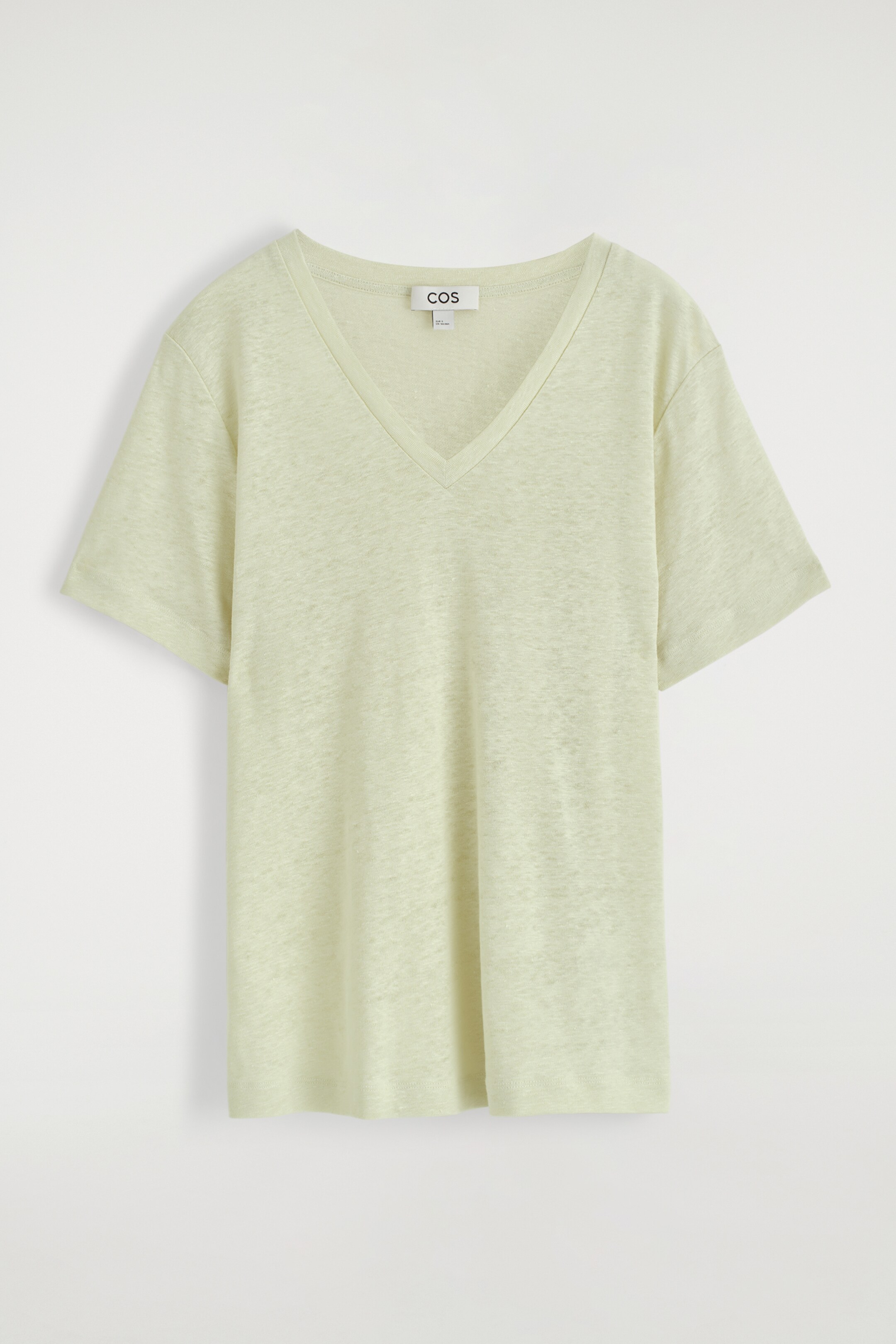 Προβολή μεγαλύτερης εικόνας: ΛΙΝΟ T-SHIRT ΜΕ V-ΛΑΙΜΟΚΟΨΗ - ΑΠΑΛΟ ΠΡΑΣΙΝΟ - Ladies | H&M GR 4