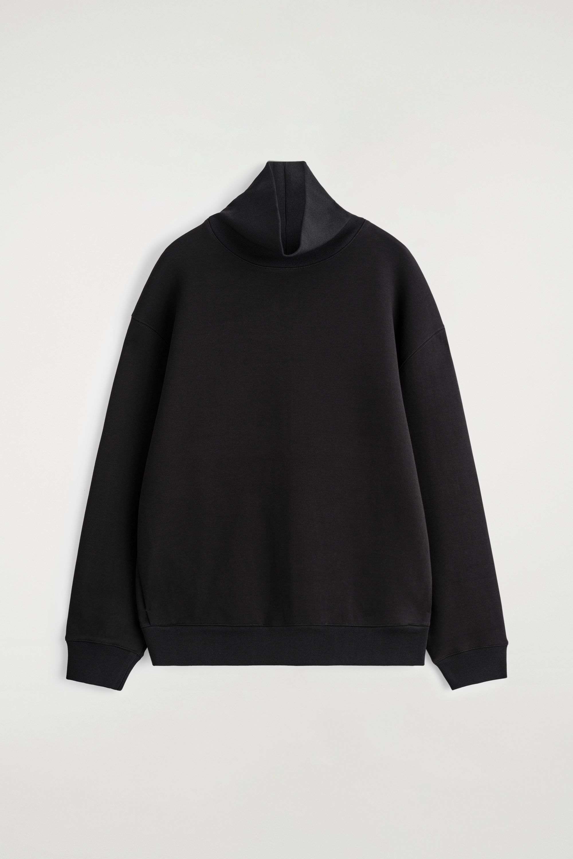 SCUBA FUNNEL-NECK SWEATSHIRT - BLACK | COS