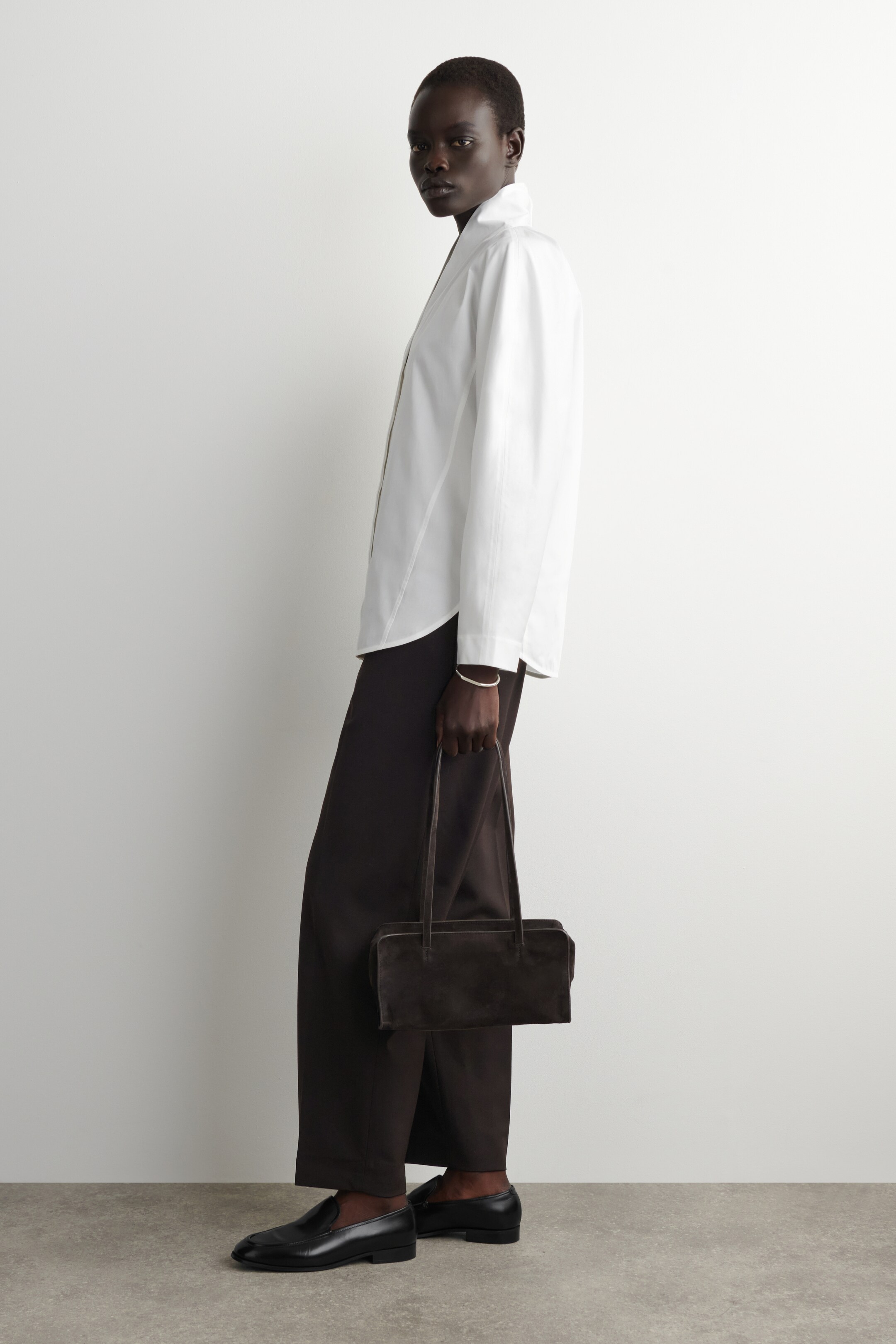 Ingrandisci l'immagine: SHAWL-COLLAR COTTON BLOUSE - OFF-WHITE - DONNA | H&M CH 5