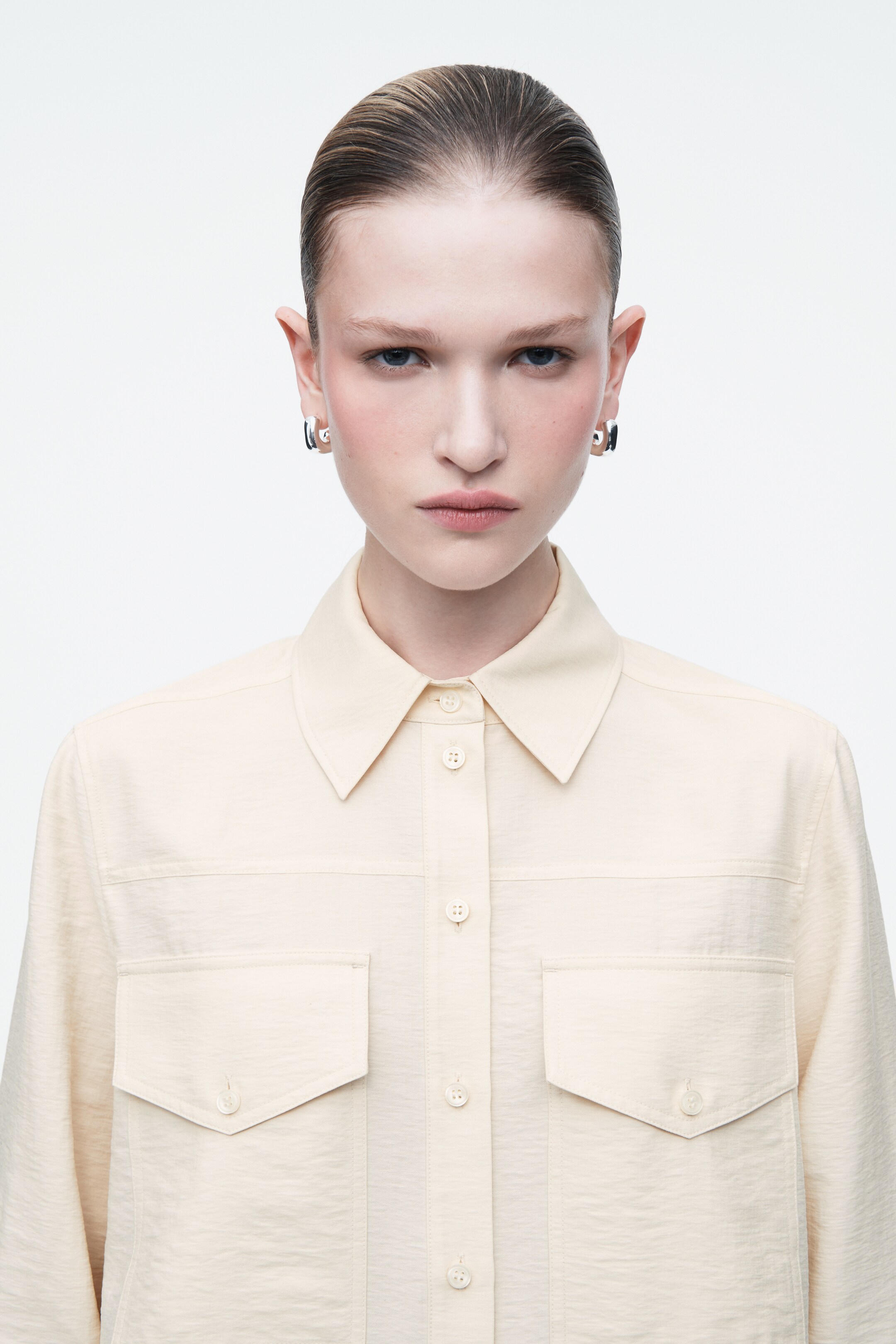 View larger image: NECK-TIE SHIRT - ECRU - Ladies | H&M GB 5