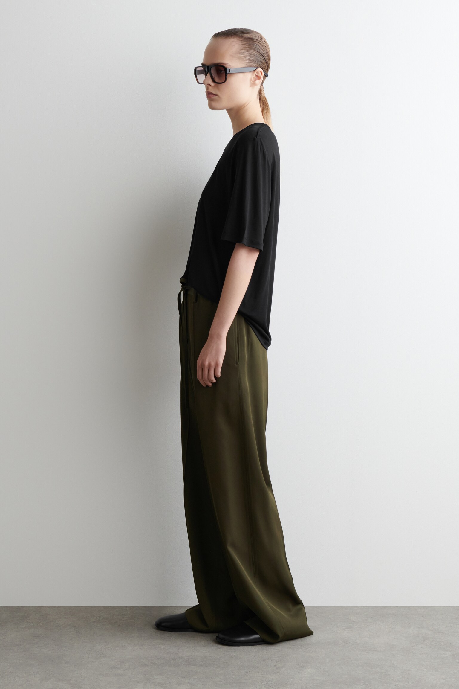 T-SHIRT EN SOIE - NOIR/IVOIRE - 4