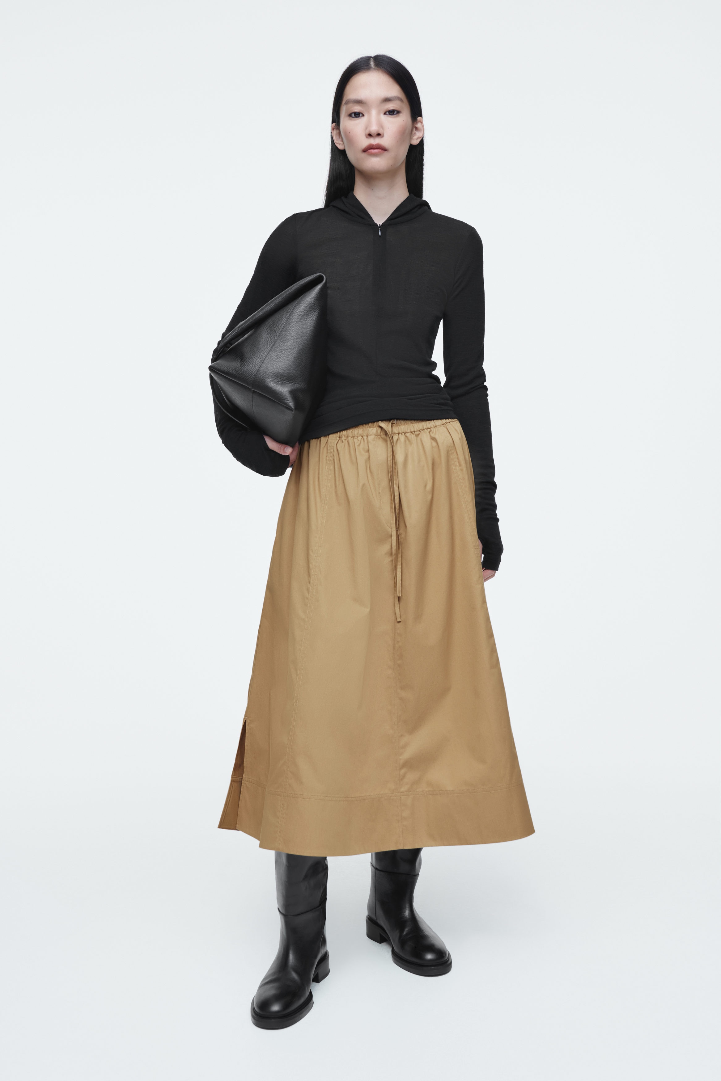 【NONCODE】Lana Brushed A-line Skirt ?preset=lg