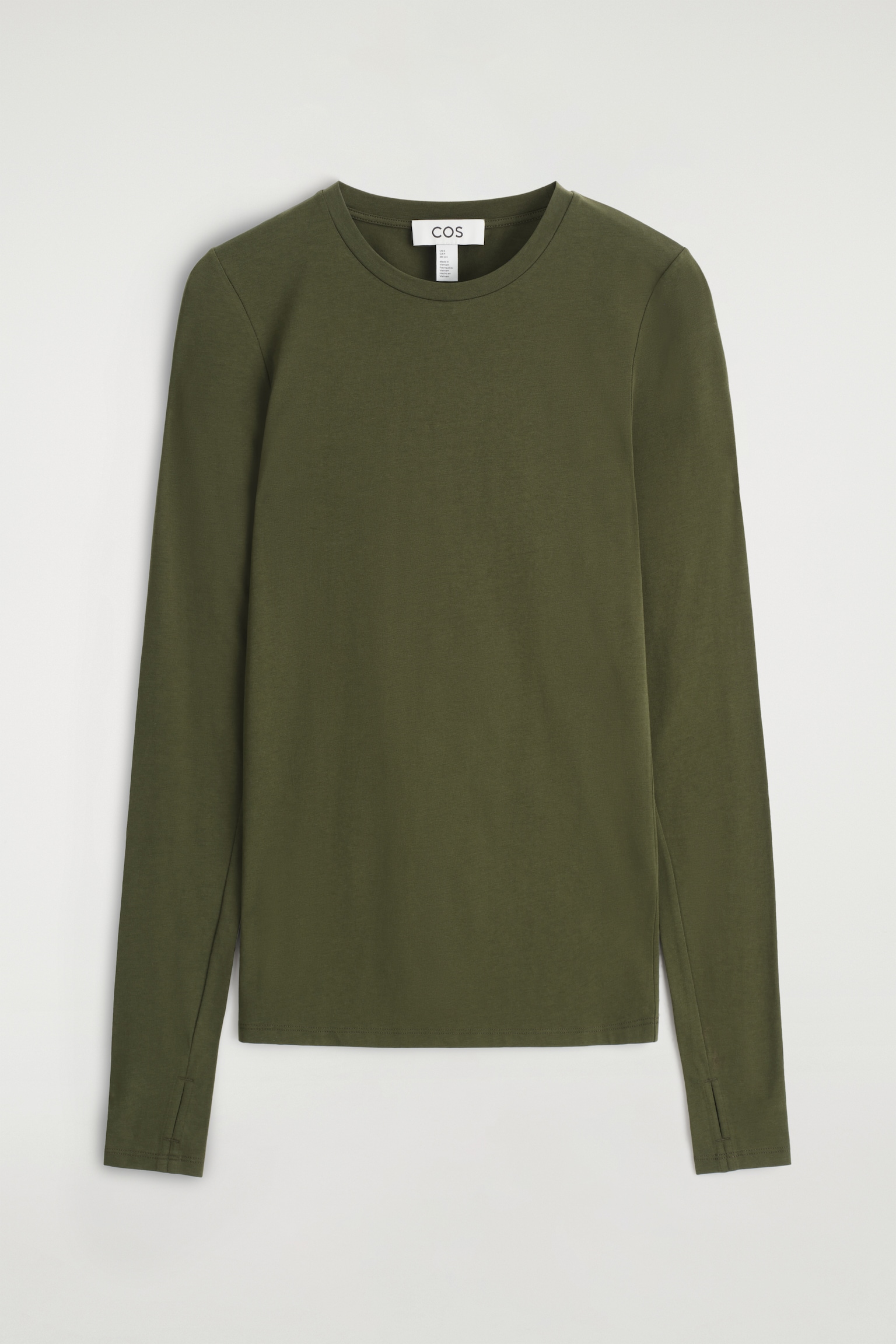 SLIM LIGHTWEIGHT LONG-SLEEVED TOP - DARK GREEN/DARK RED/GREY MÉLANGE/BLACK/WHITE/BROWN / STRIPED - 2