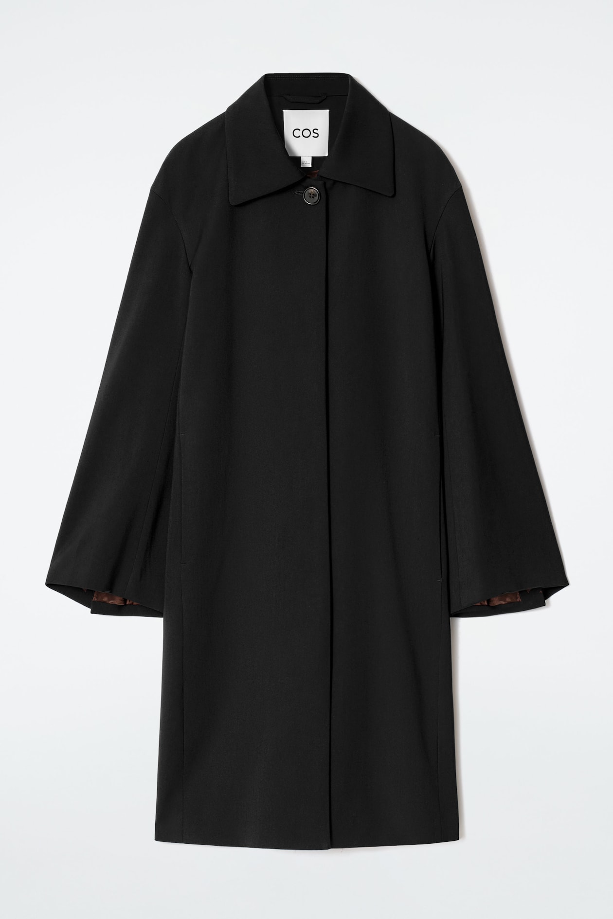 SINGLE-BREASTED LONG CAR COAT