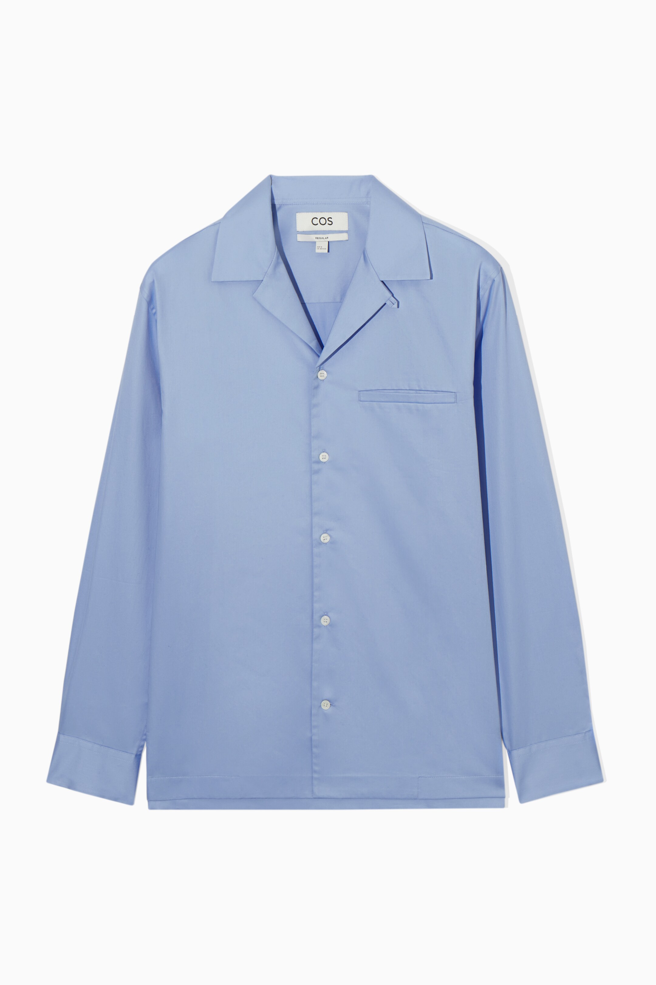 Vis større bilde: LONG-SLEEVED CAMP-COLLAR SHIRT - LIGHT BLUE - HERRE | H&M NO 1