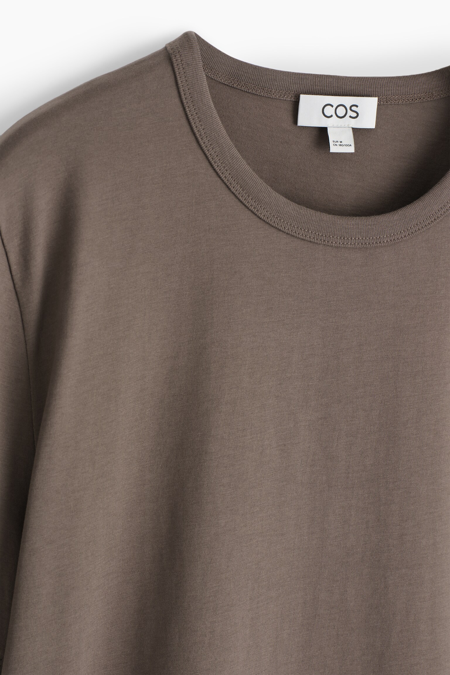 T-SHIRT EN COTON BROSSÉ - TAUPE FONCÉ/BEIGE/BLANC/NOIR/BLEU MARINE/TAUPE/BORDEAUX/ABRICOT - 6