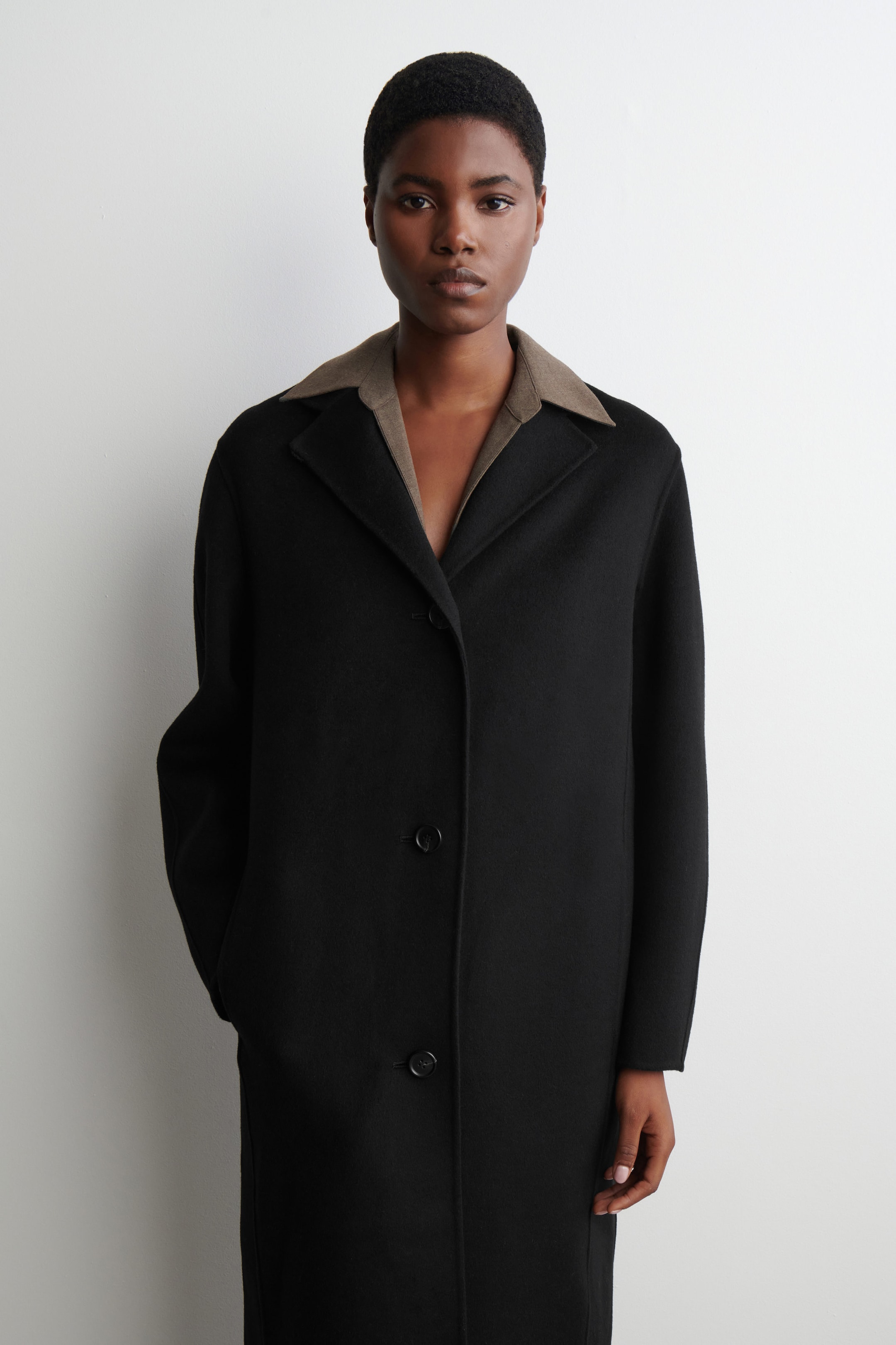 DOUBLE-FACED WOOL LONG COAT