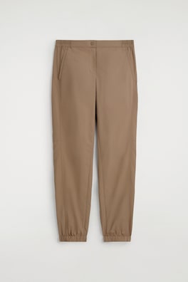 TECHNICAL NYLON BARREL-LEG TROUSERS — BEIGE 6