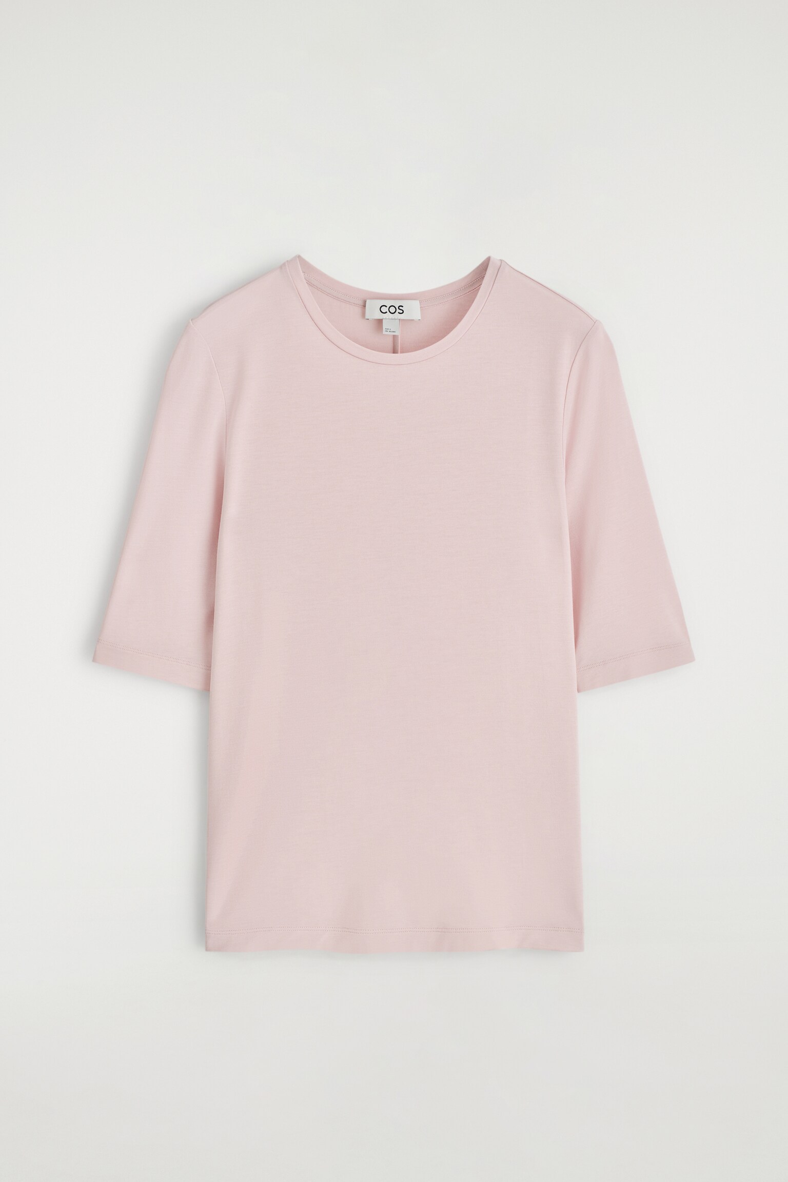 T-SHIRT SLIM LÉGER - ROSE CLAIR/BEIGE CLAIR CHINÉ/BORDEAUX - 2