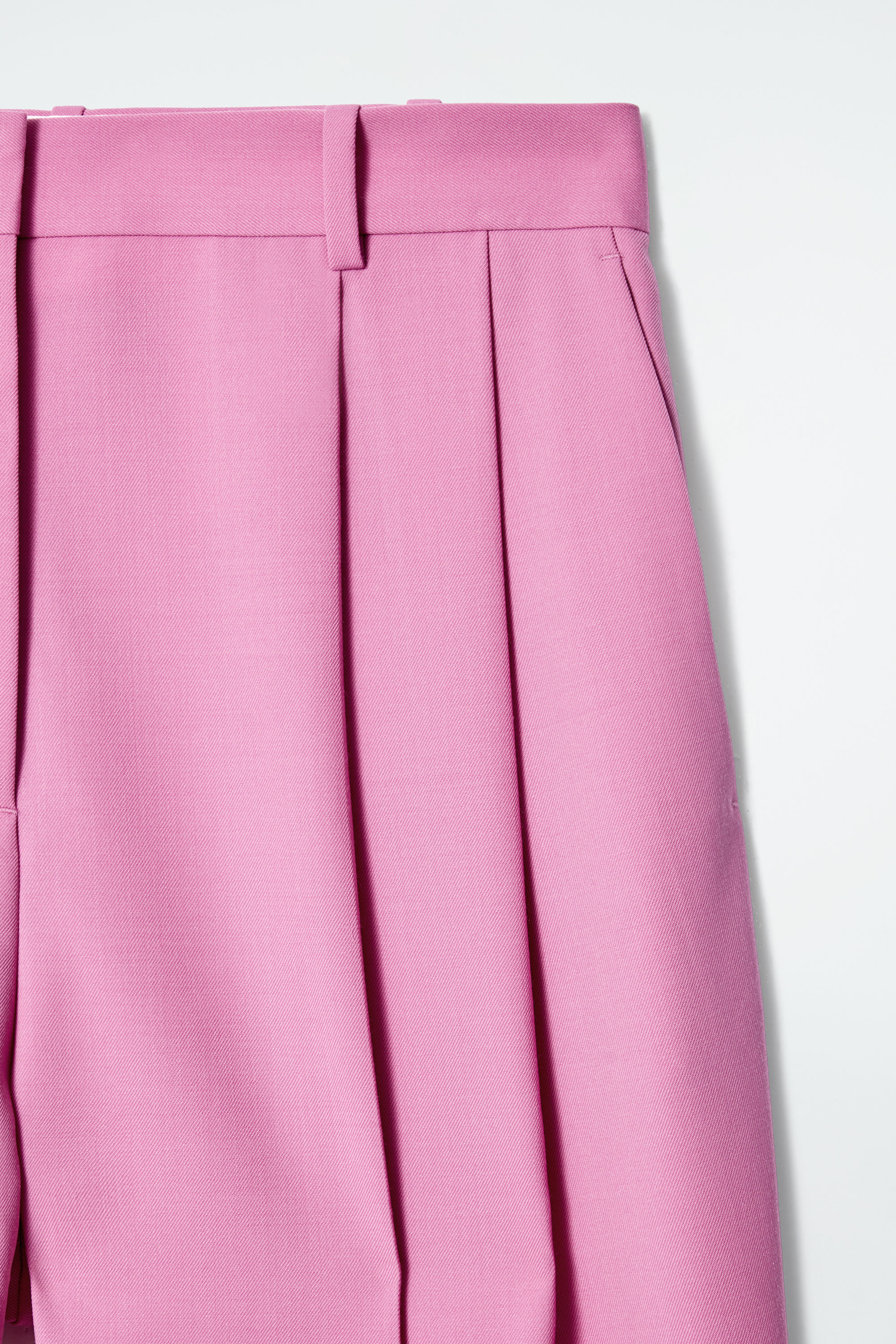 RELAXED TWILL WIDE-LEG PANTS - PINK | COS US