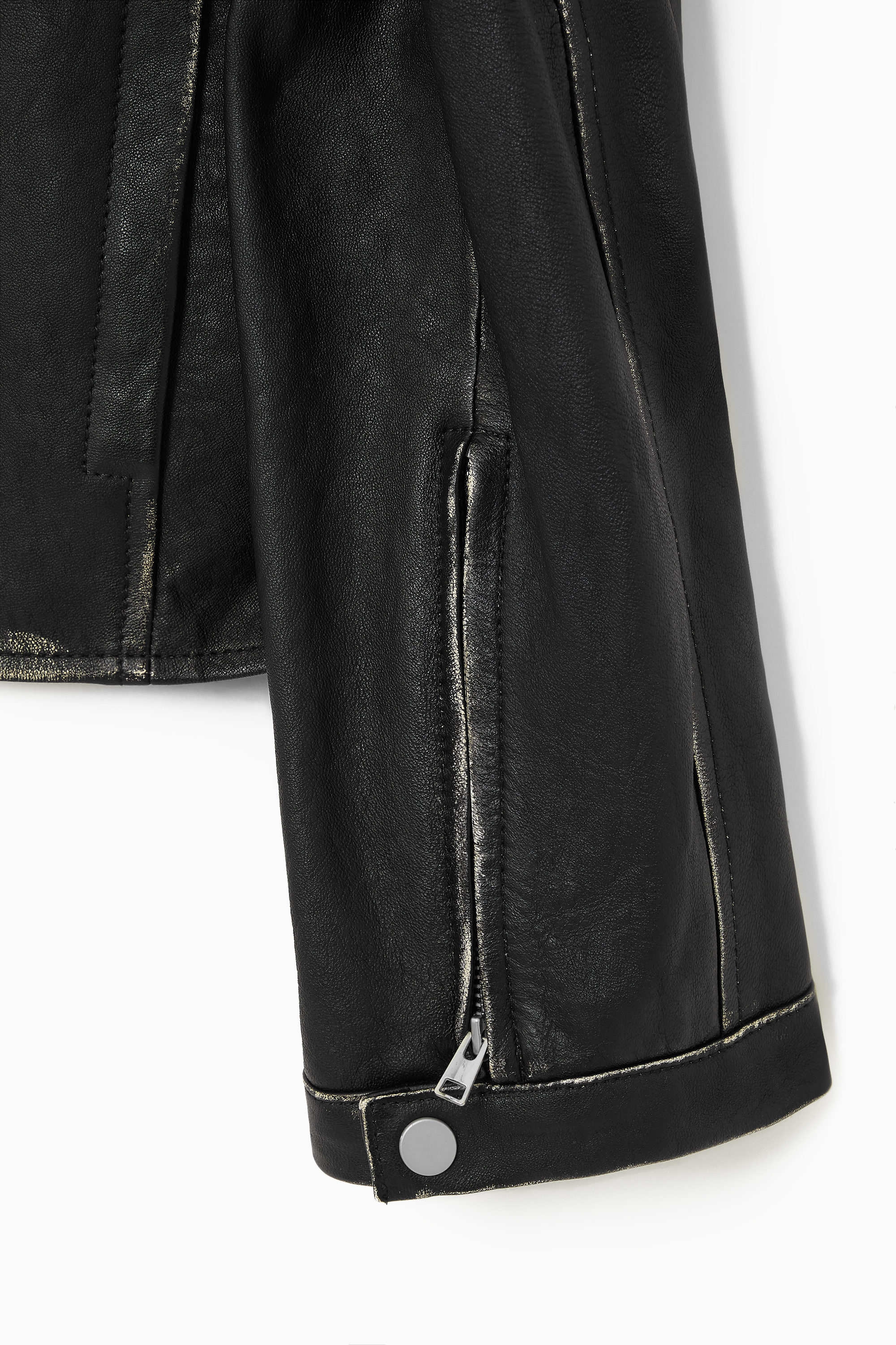 【新品未使用】COS レザー モートジャケット ブラック LEATHER MOTO JACKET - BLACK | COS US