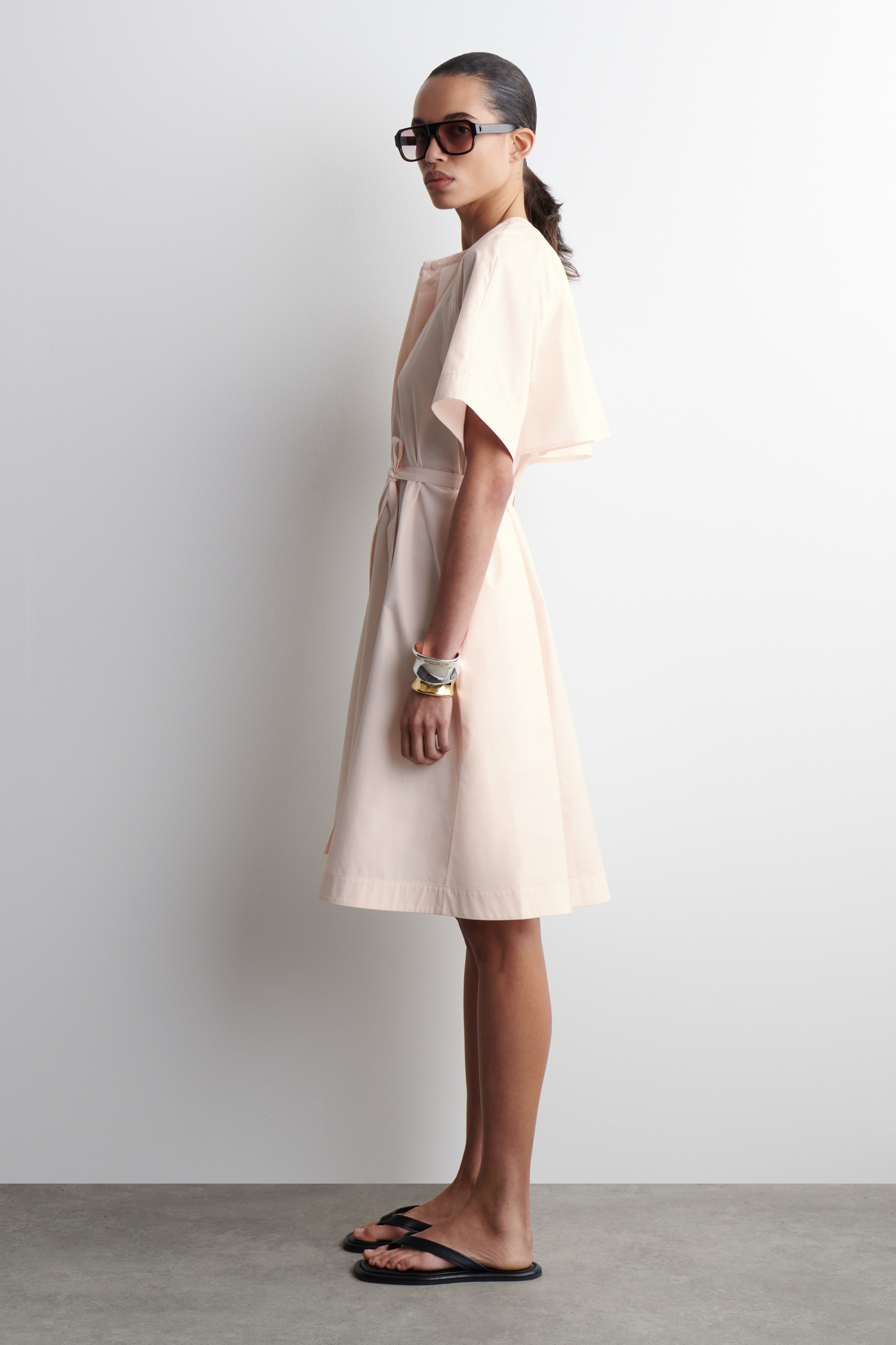 Ingrandisci l'immagine: RAGLAN-SLEEVE COTTON MIDI DRESS - LIGHT PINK - DONNA | H&M CH 3