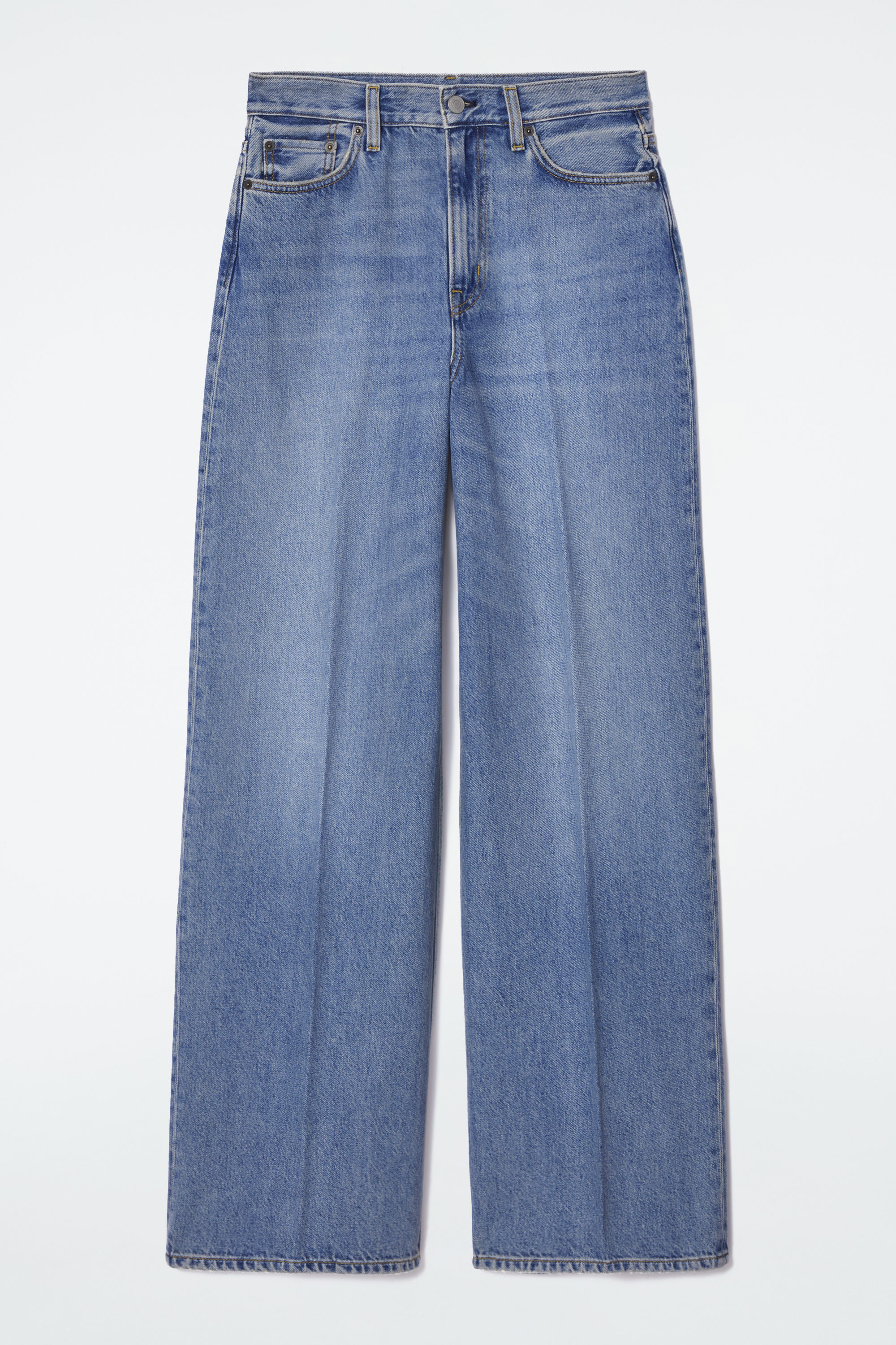 カカDrain water trousers 【BLUE】 Spodnie jeansowe - niebieskie z przeszyciem, BARREL LEG
