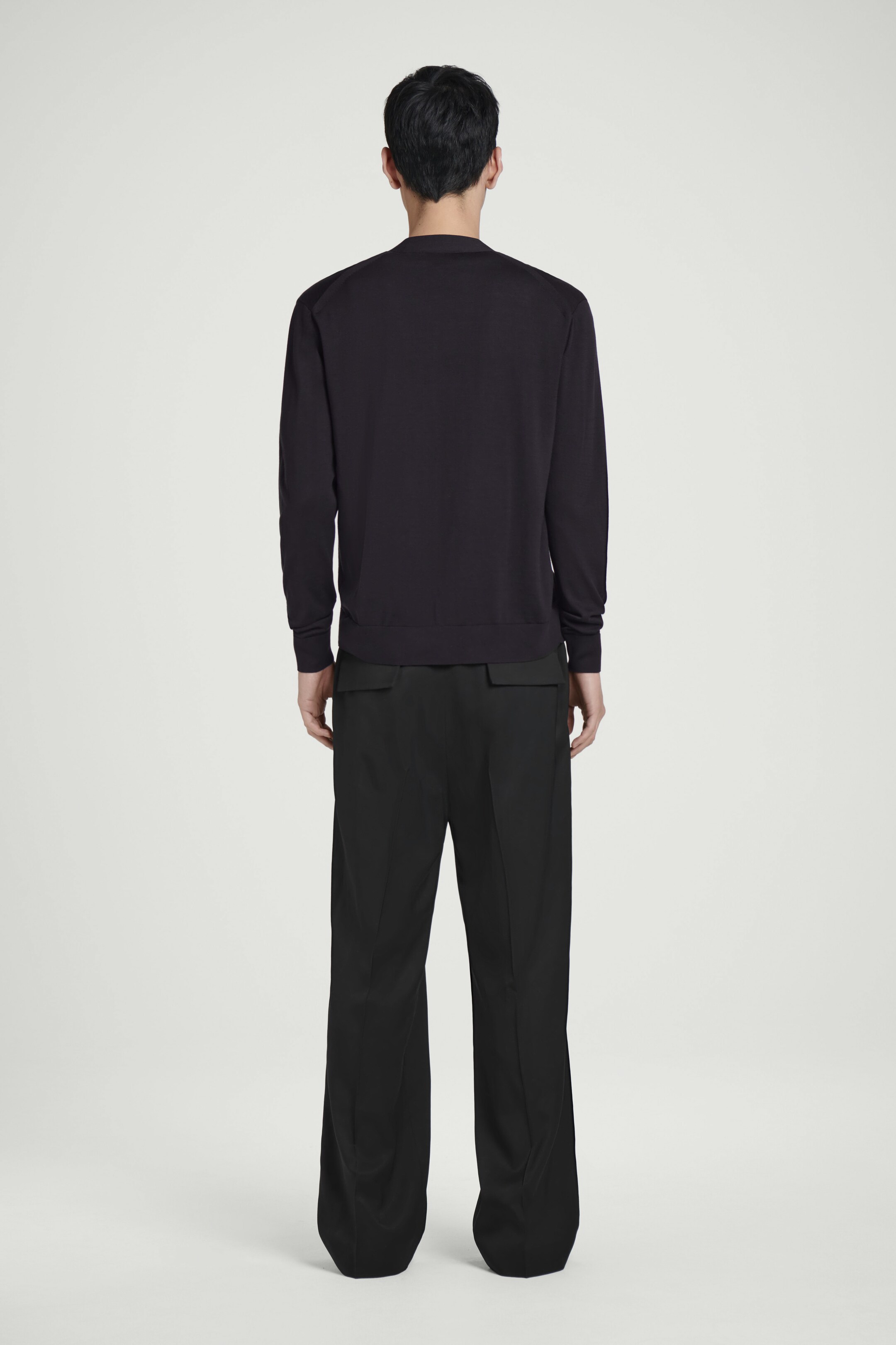 Agrandir l'image: PANTALON À PLIS EN SERGÉ DE LAINE - NOIR - HOMME | H&M FR 3