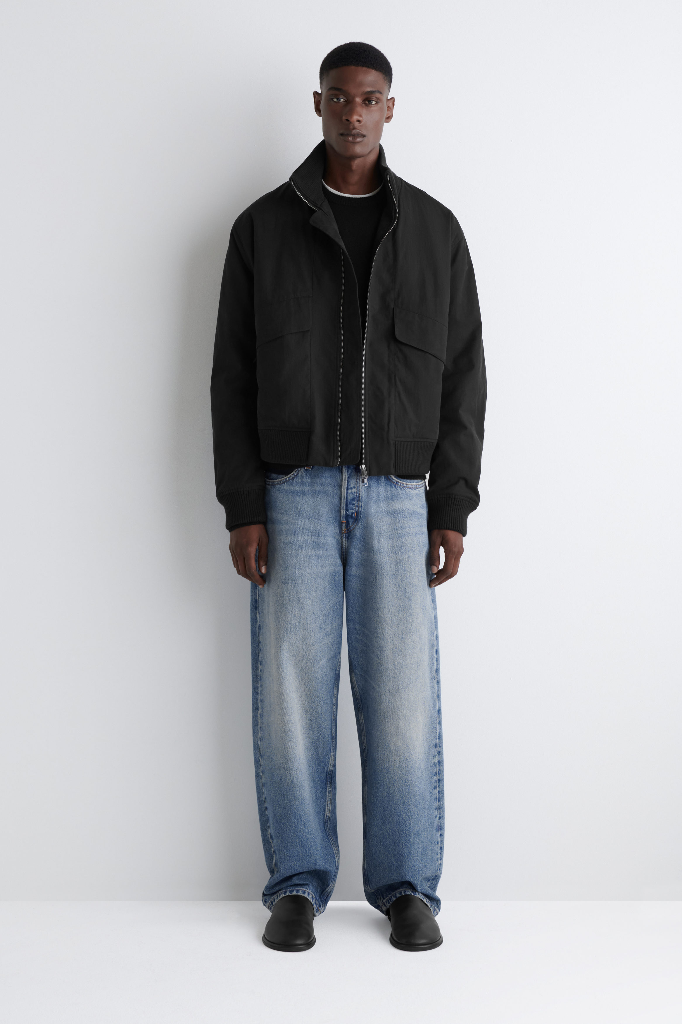 ジャケット・アウター PADDED BOMBER JACKET - COS PADDED BOMBER JACKET - BLACK | COS