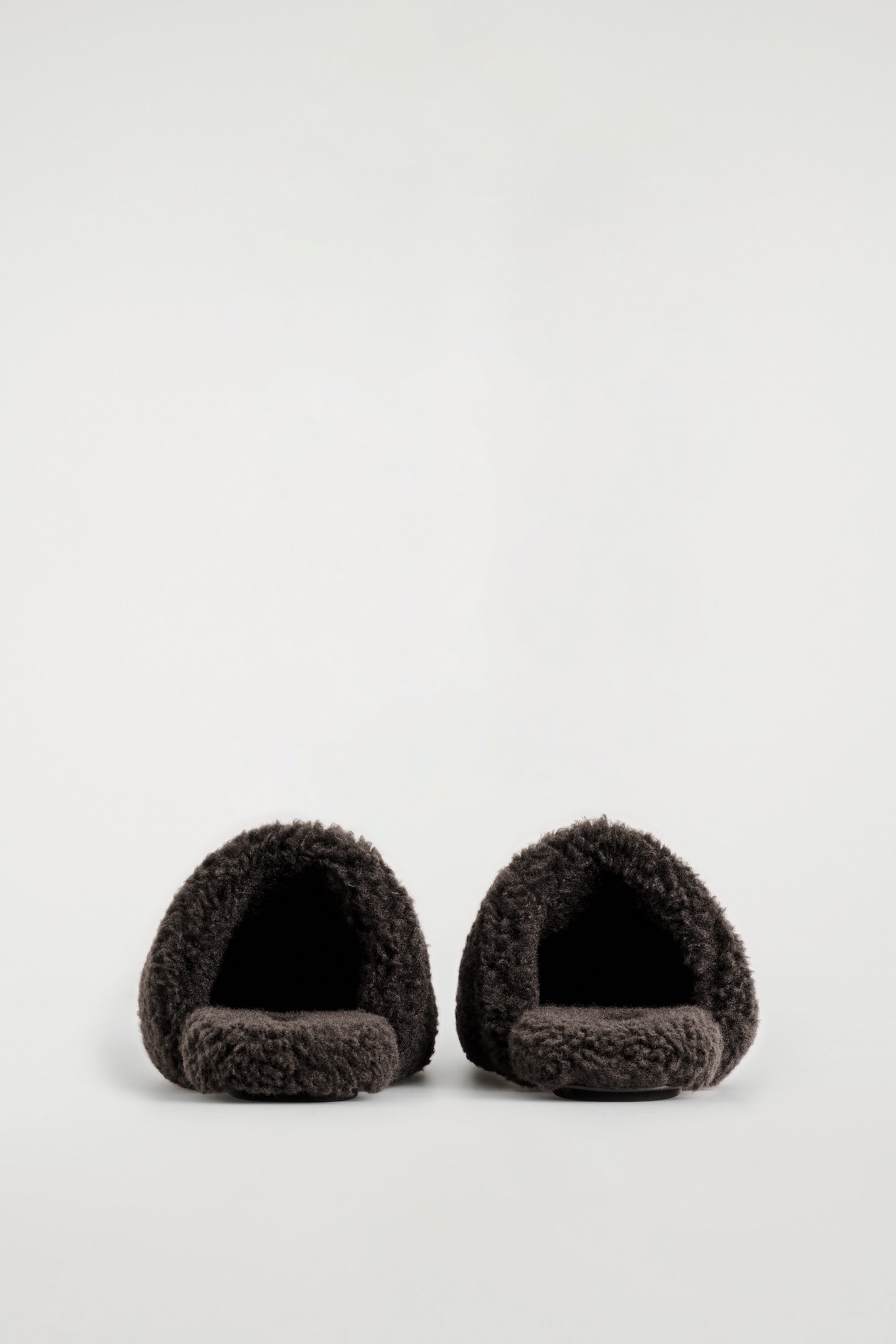 TEDDY MULES — DARK BROWN
