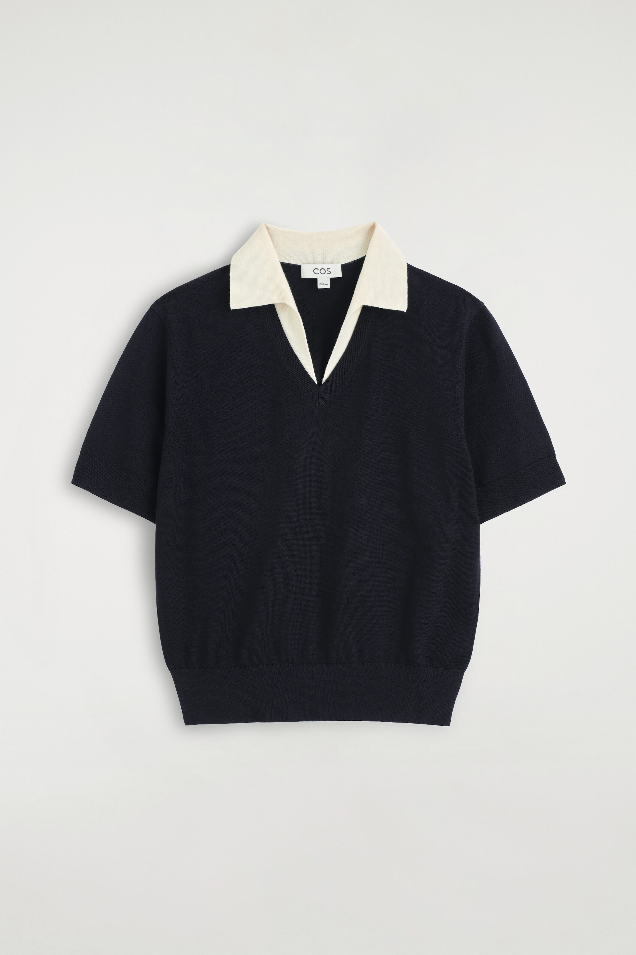 POLO IN LANA MERINO EFFETTO A STRATI