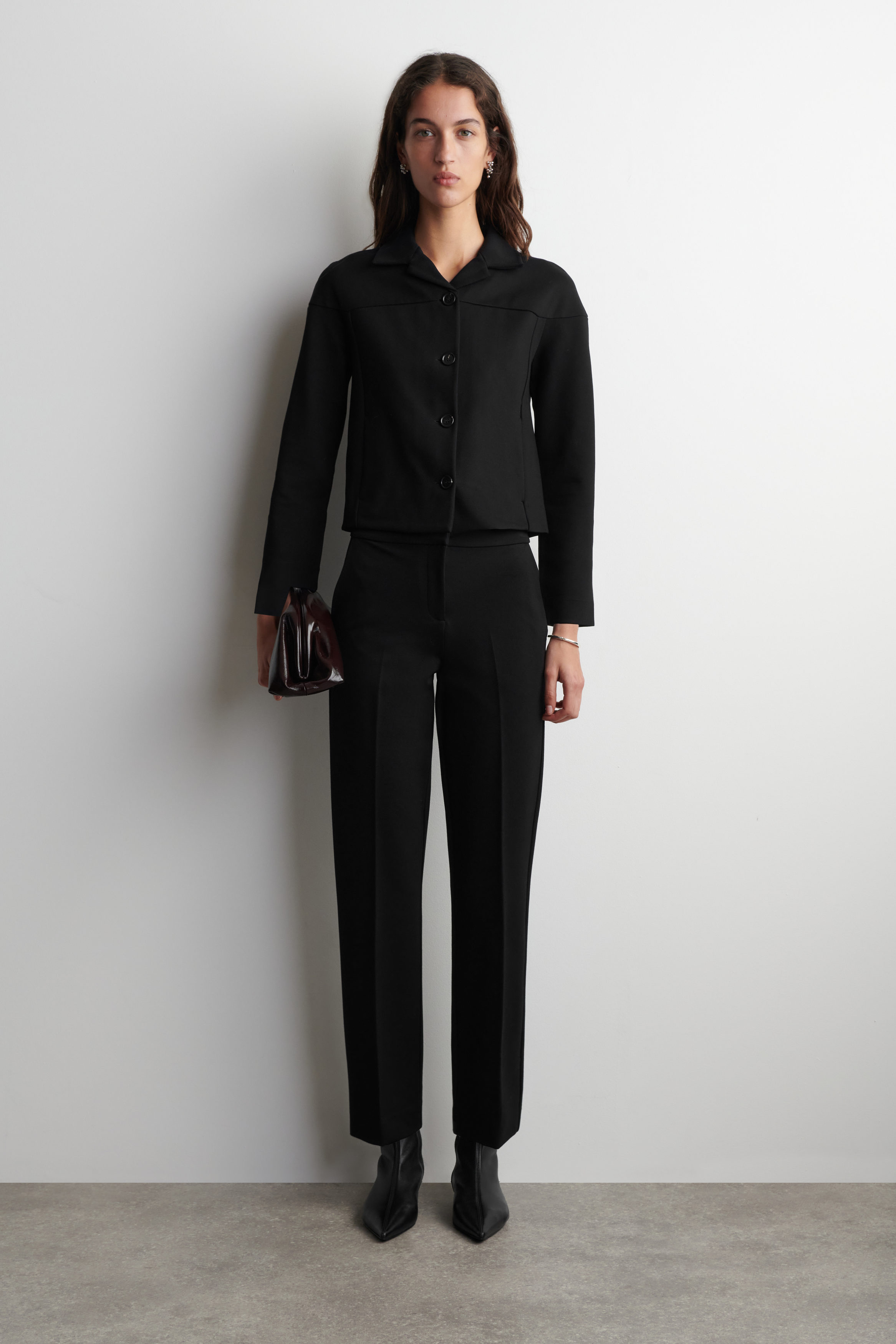 TAILORED STRAIGHT-LEG PANTS - BLACK | COS US
