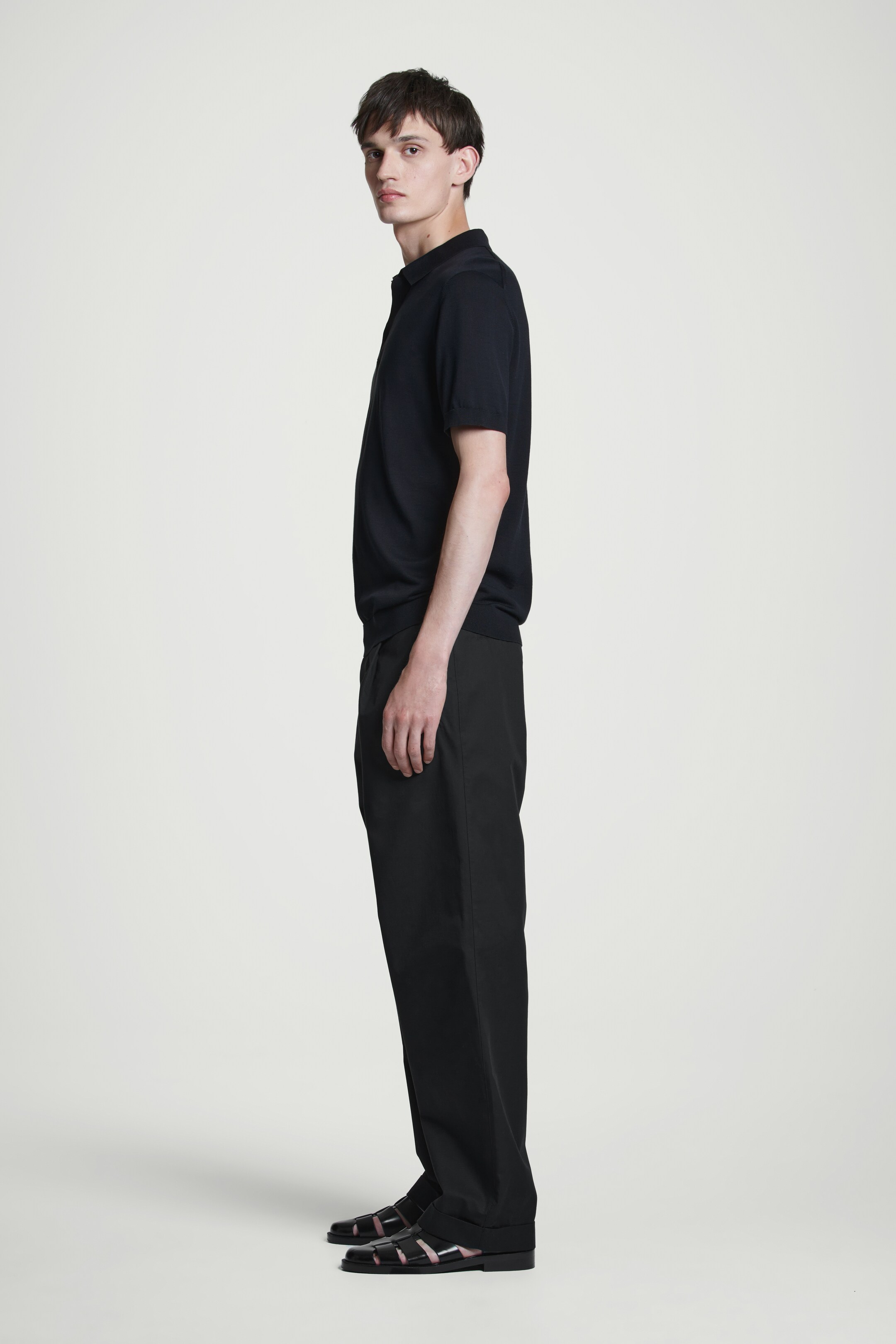 Agrandir l'image: POLO SLIM EN MAILLE DE SOIE - BLEU MARINE - HOMME | H&M BE 4