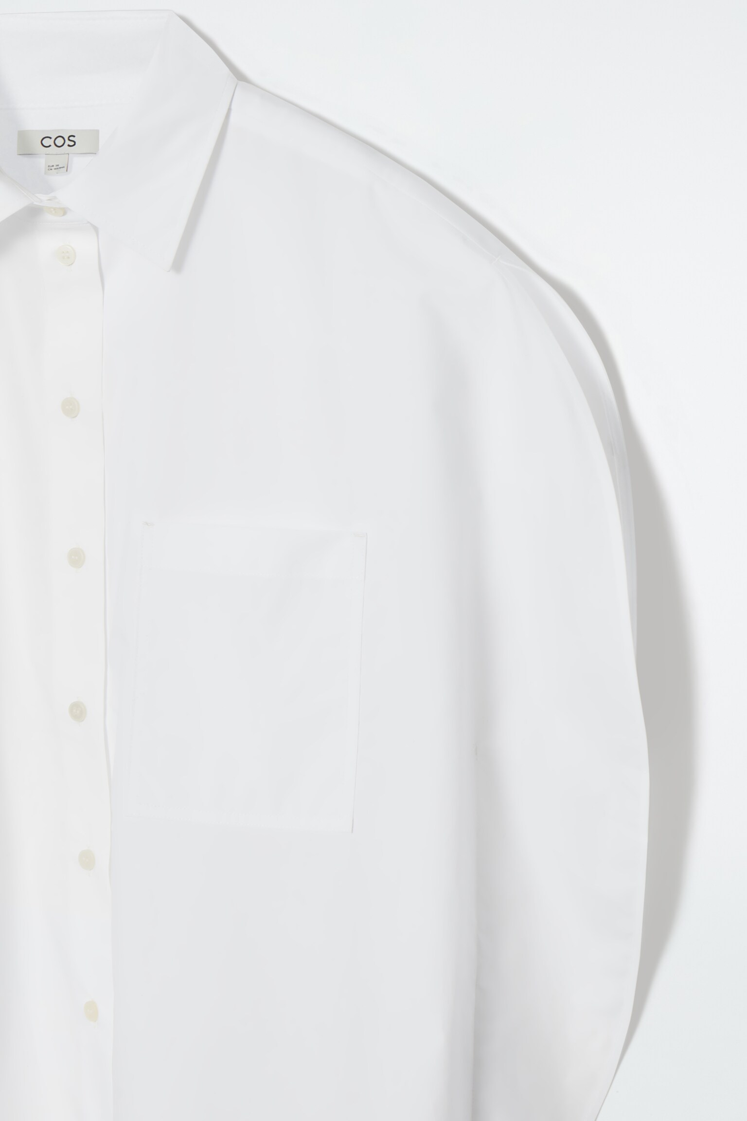 RELAXED ROUNDED SHORT-SLEEVED SHIRT - WHITE - 2