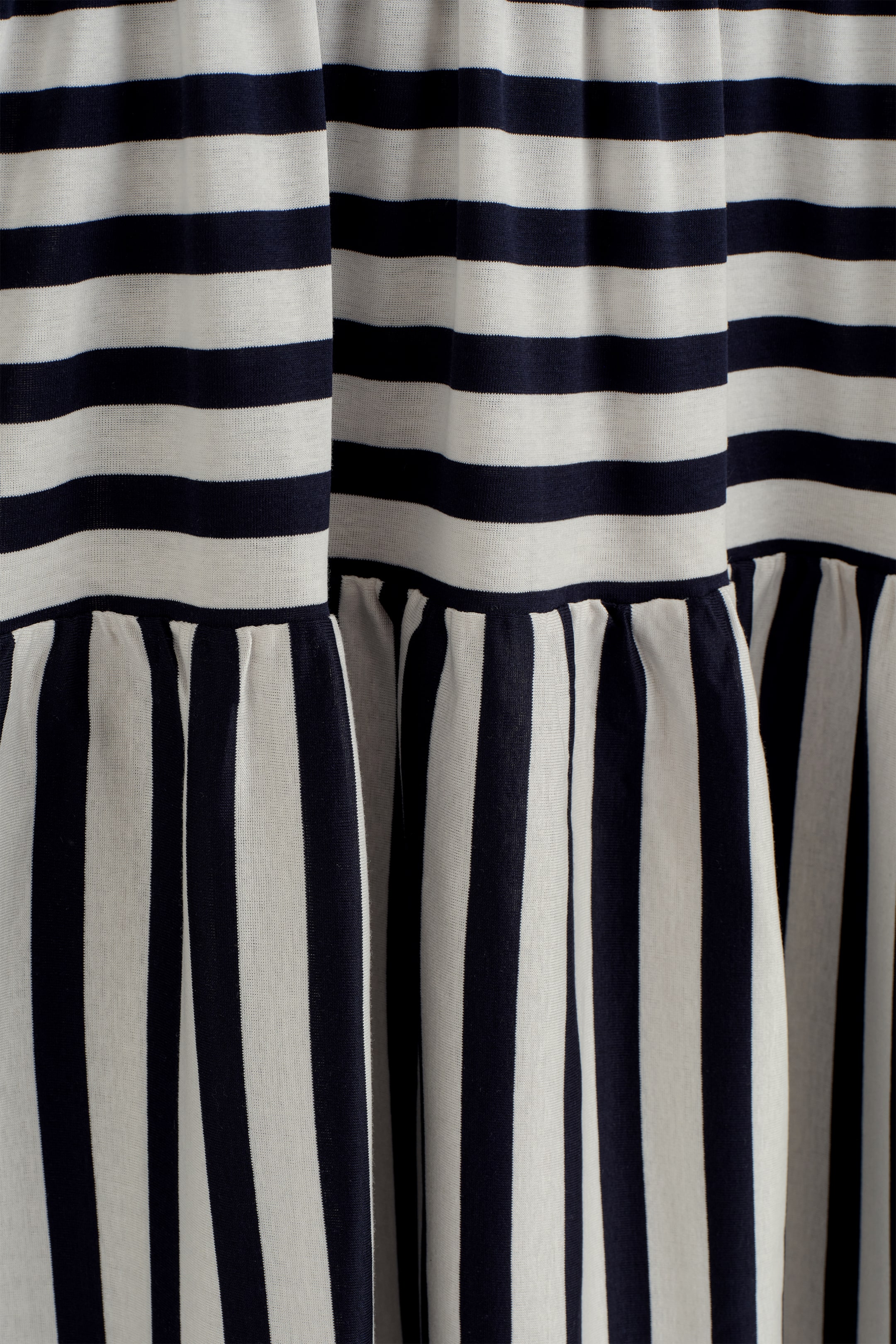 Grotere afbeelding bekijken: boot-hals geraffineerde midi-jurk - MARINE / WIT / GESTREEPT - DAMES | H&M NL 7