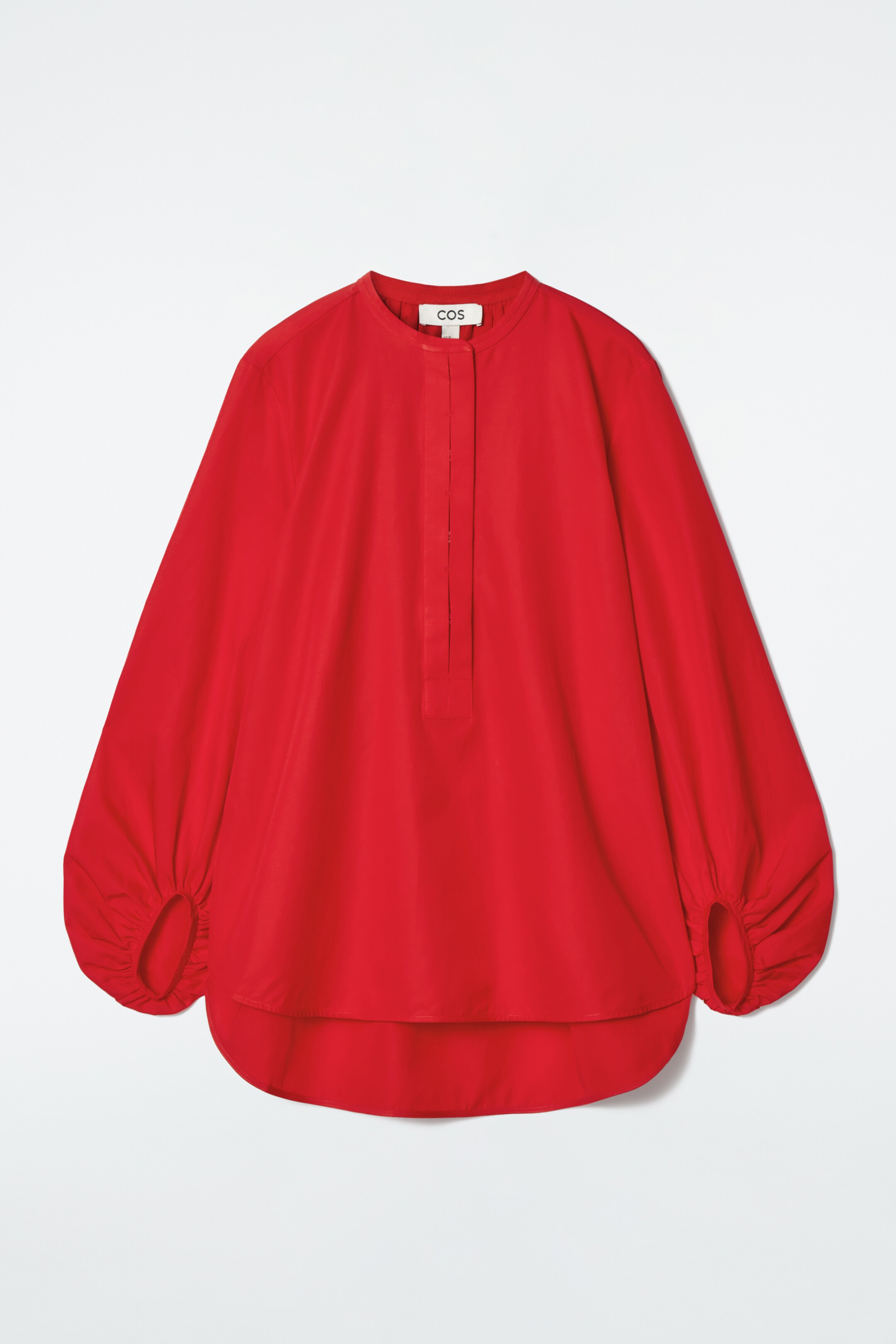 Agrandir l'image: BLOUSE À MANCHES BALLON EN SOIE - ROUGE - FEMME | H&M CH 6