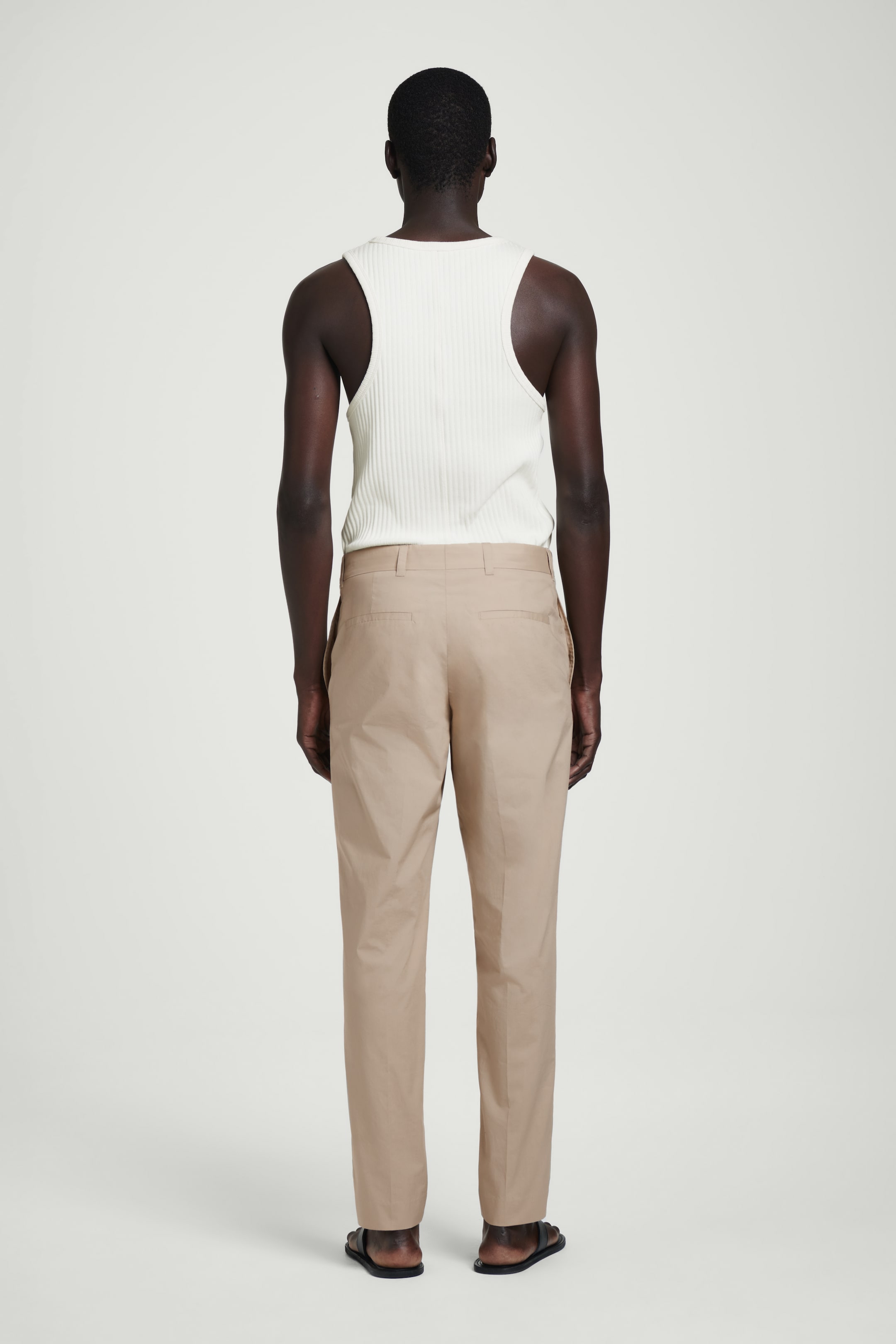 View larger image: COTTON STRAIGHT-LEG TROUSERS - BEIGE - Men | H&M GB 3