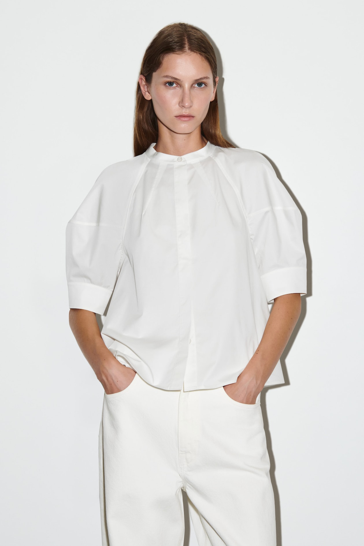 PUFF-SLEEVE BLOUSE - WHITE | COS