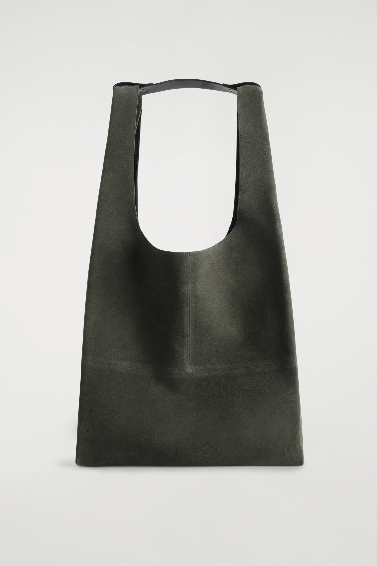BOLSO TOTE DESESTRUCTURADO - ANTE - GRIS/CHOCOLATE/AZUL MARINO - 2