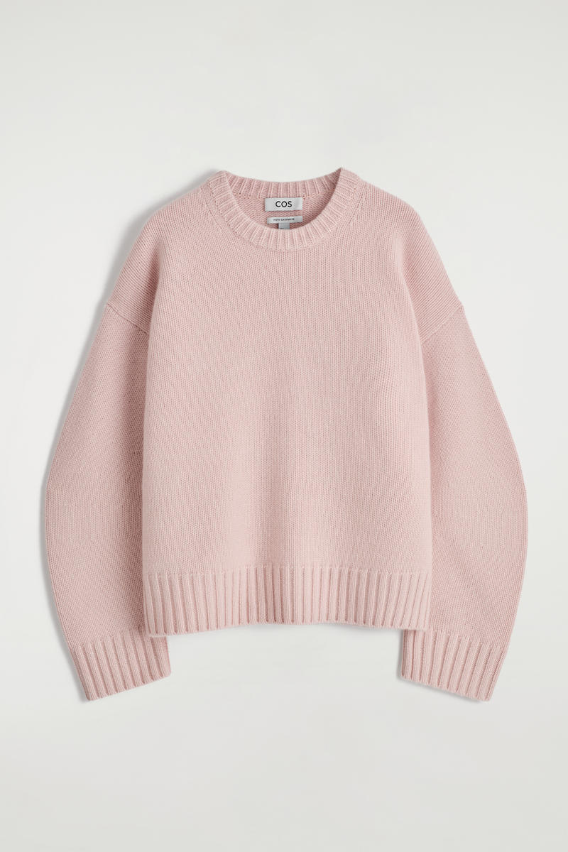 Cos Chunky Cashmere Sweater In Pink