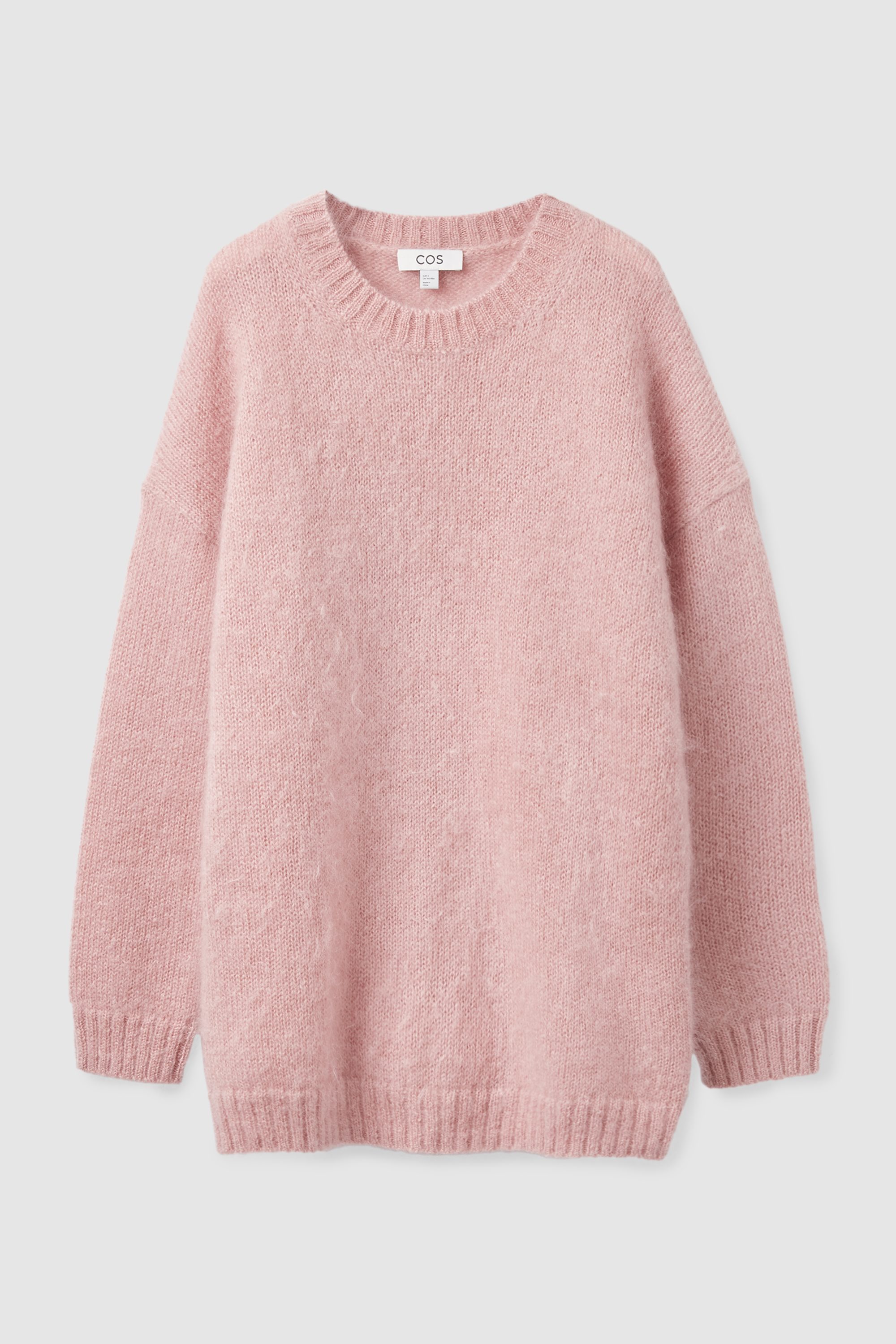MOHAIR-BLEND OVERSIZED JUMPER - LIGHT PINK | COS