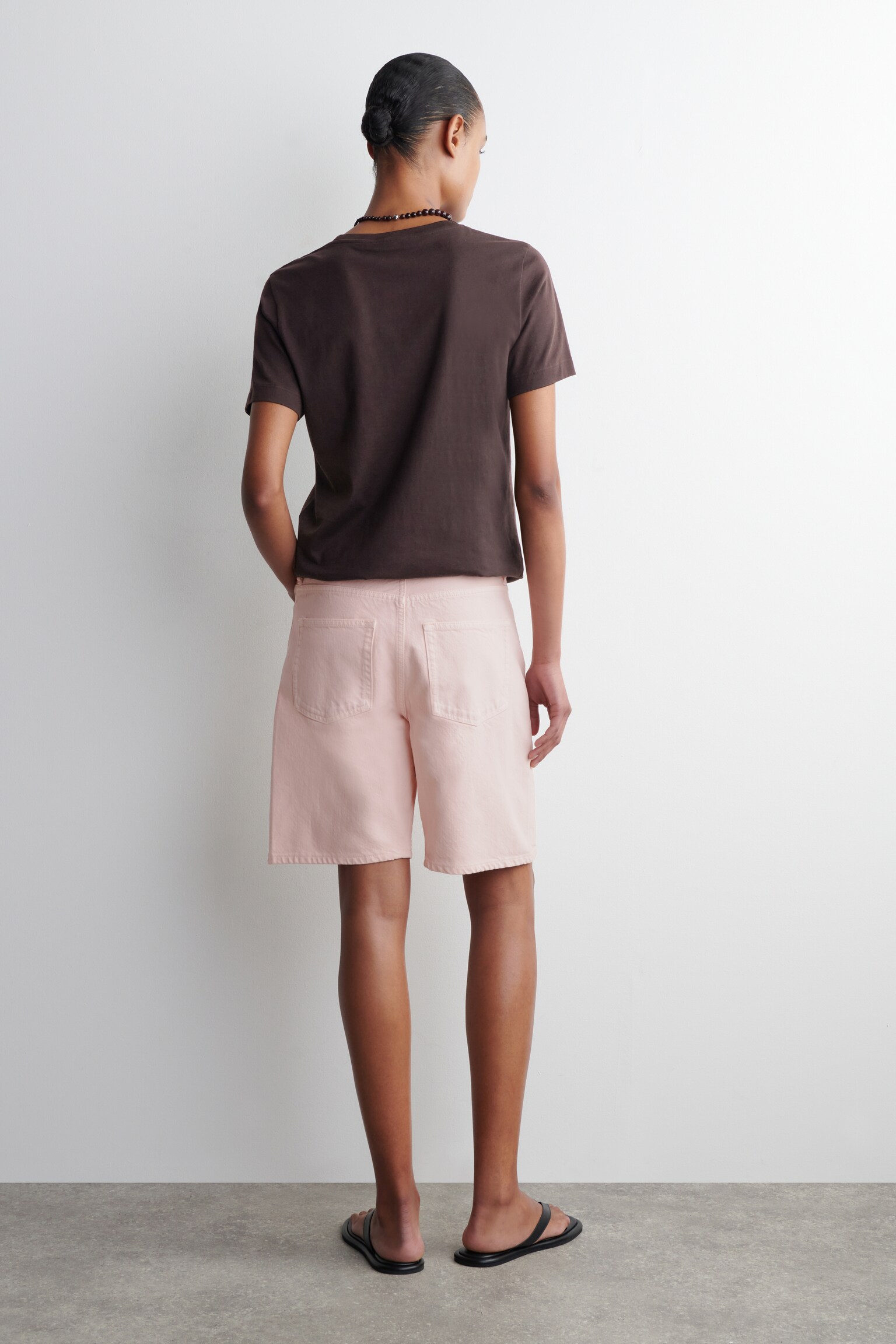 BERMUDAS VAQUERAS CORTE RECTO - ROSA CLARO - 5