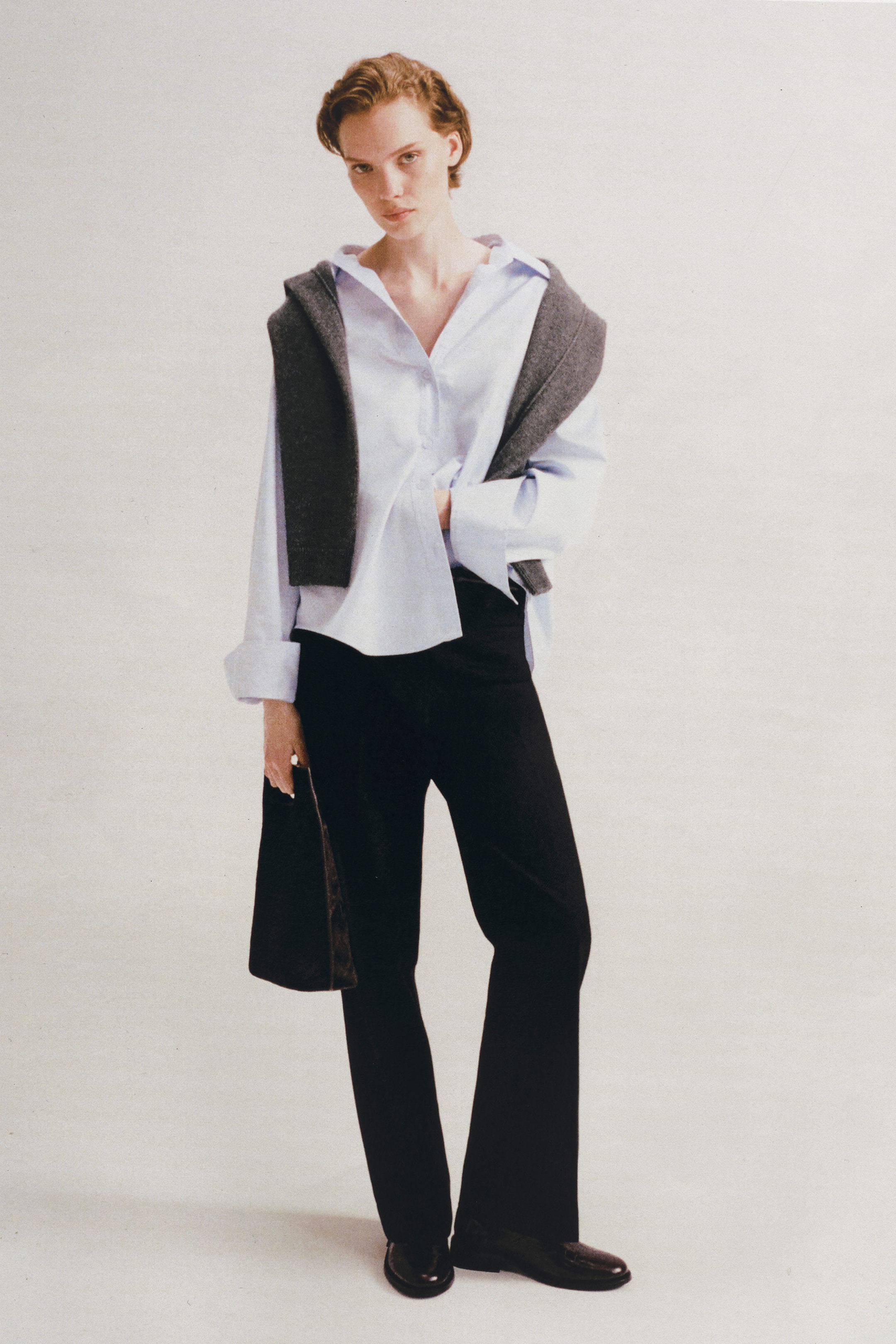 CAMICIA IN COTONE CON COLLETTO APERTO