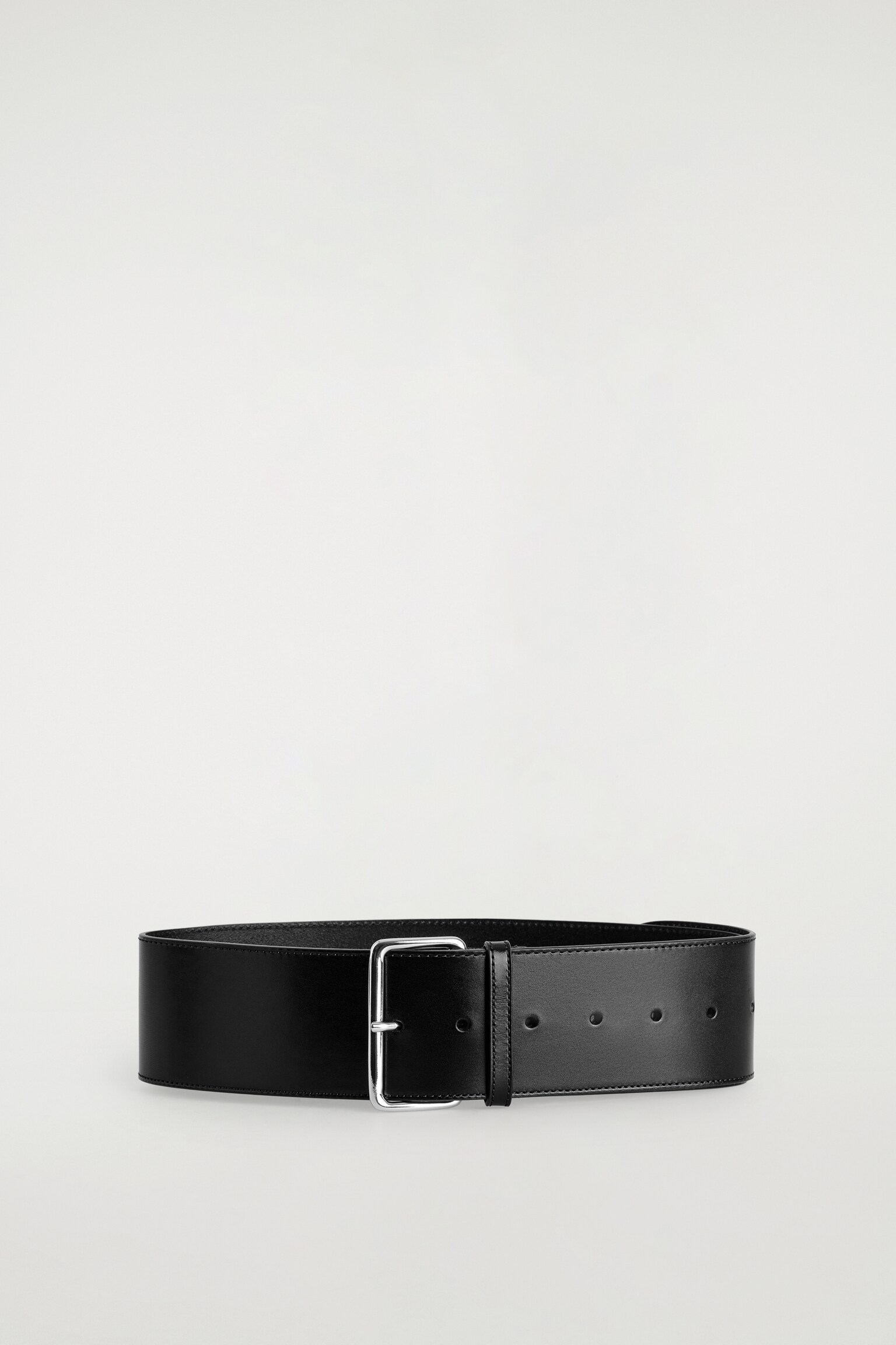 WIDE LEATHER BELT - NEGRU - 2