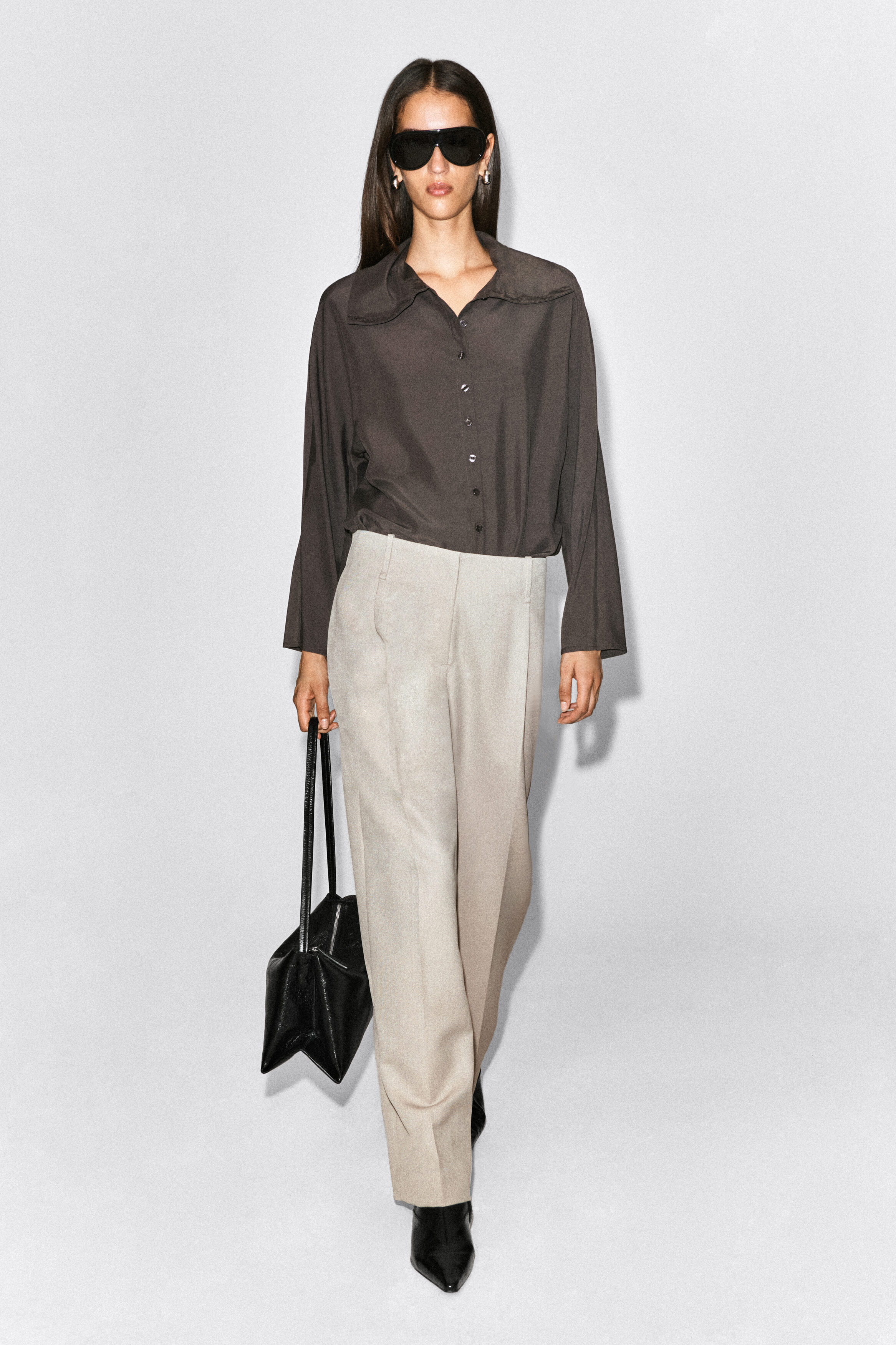 Pleated Wool-Blend Straight-Leg Pants by COS