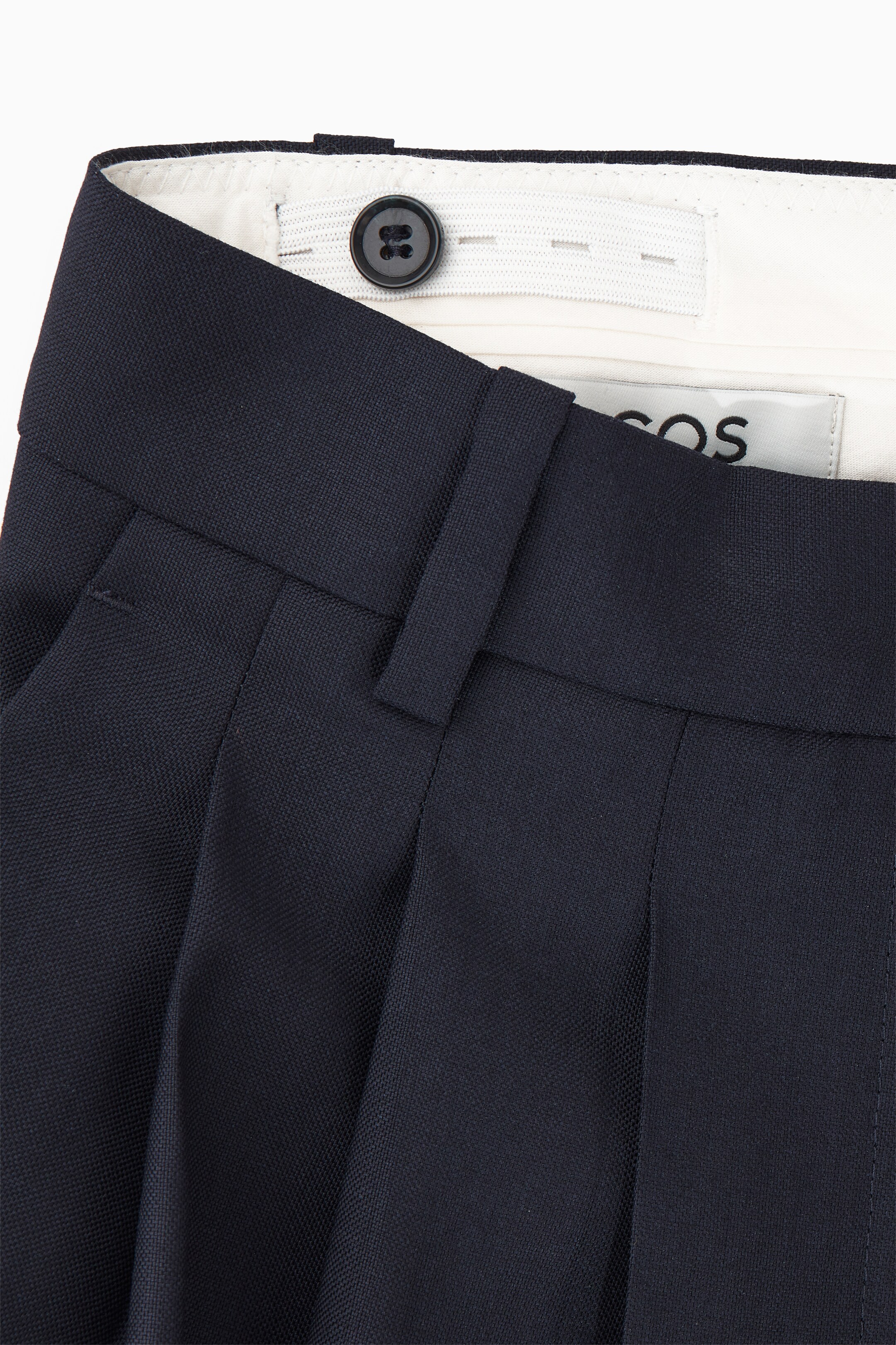 Agrandir l'image: PANTALON BARREL EN LAINE REGULAR - BLEU MARINE - FEMME | H&M CH 2