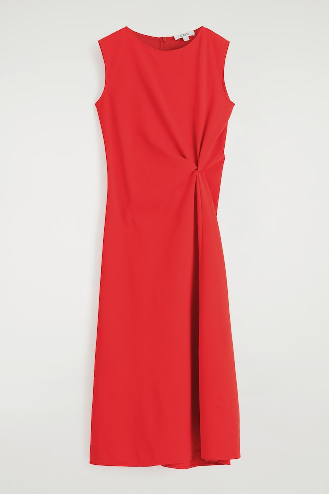 MIDIKLEID MIT TWIST-DETAIL - Rot - 1