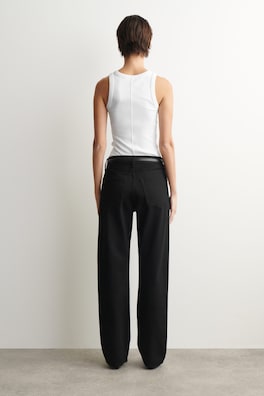 CHORD STRAIGHT-LEG JEANS — BLACK 3