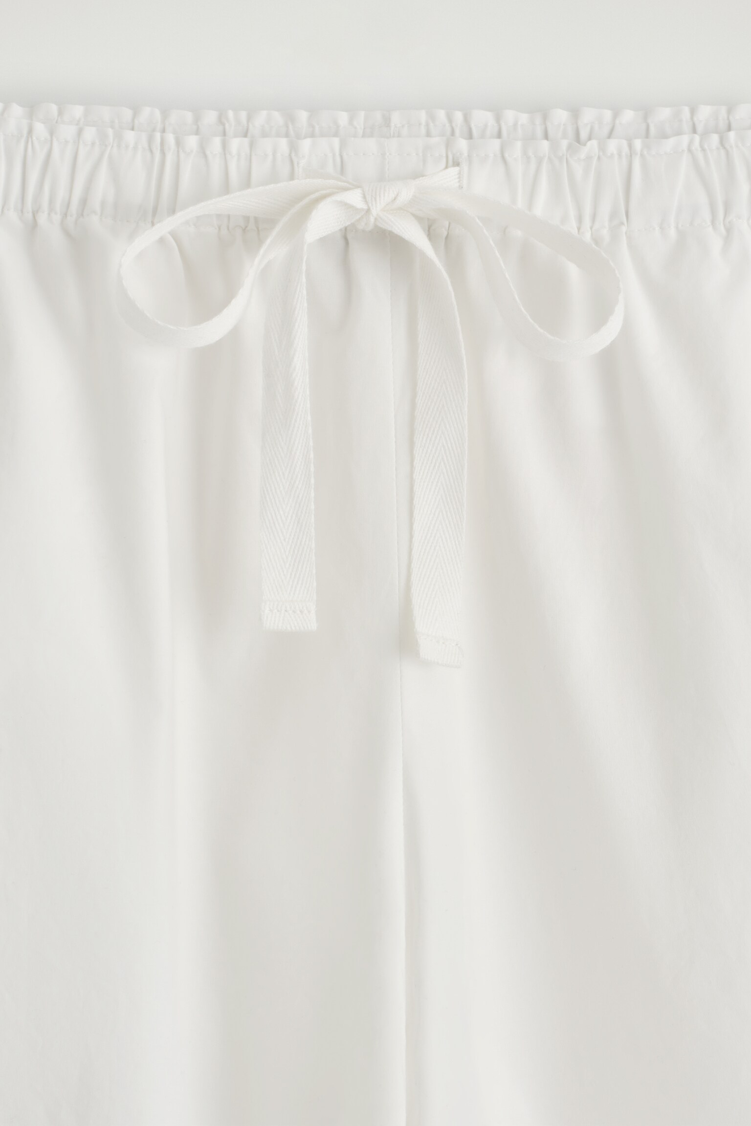 PANTALONI IN COTONE CON COULISSE - BIANCO/NERO - 8