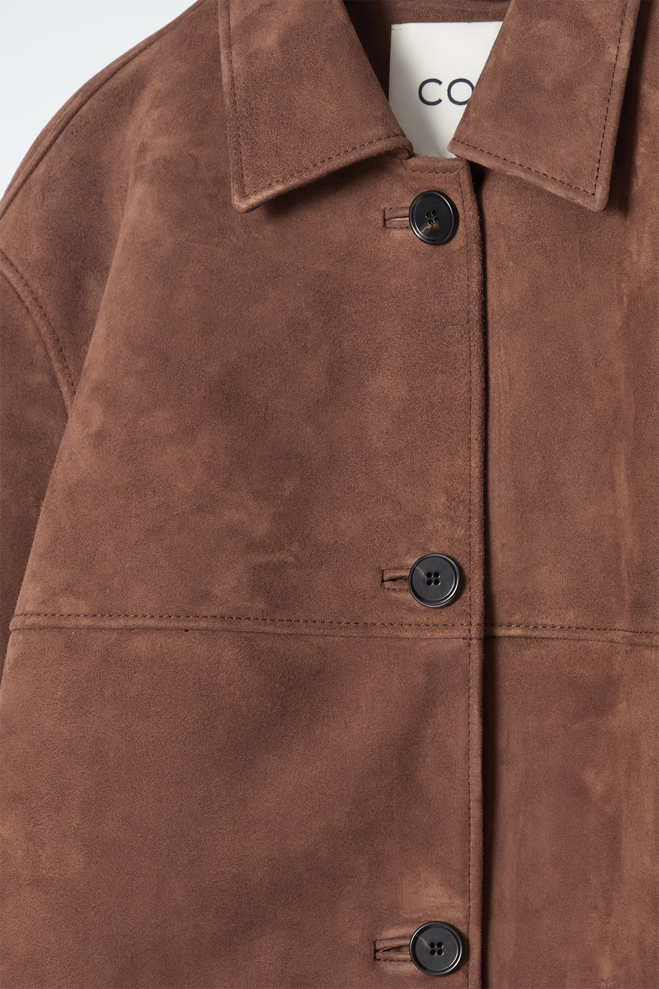 View larger image: COLLARED SUEDE JACKET - BROWN - Ladies | H&M GB 2